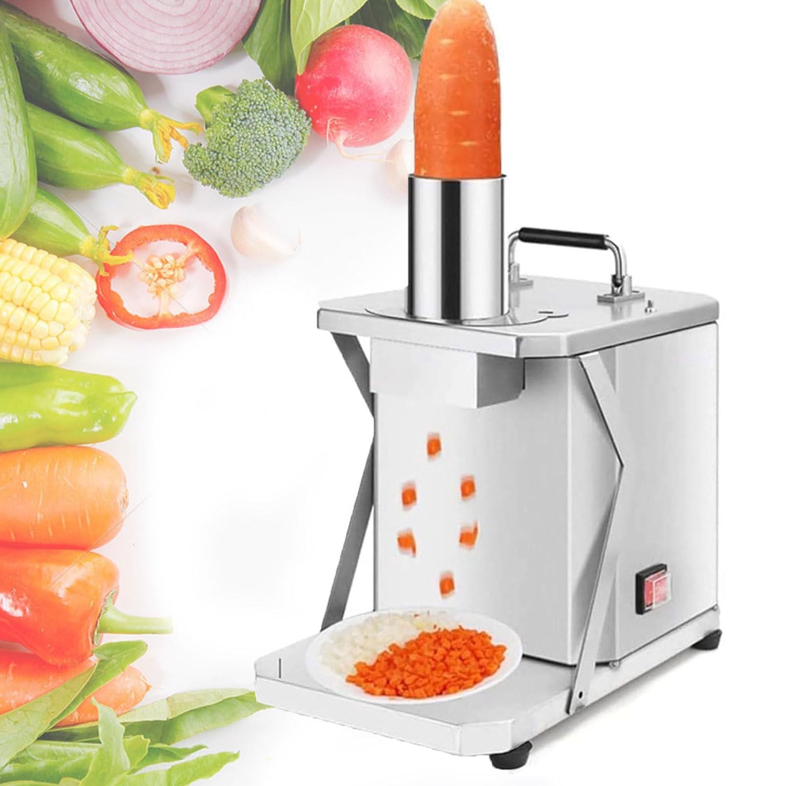 Elektrische Gemüse- und Obstwürfelschneidemaschine 220V