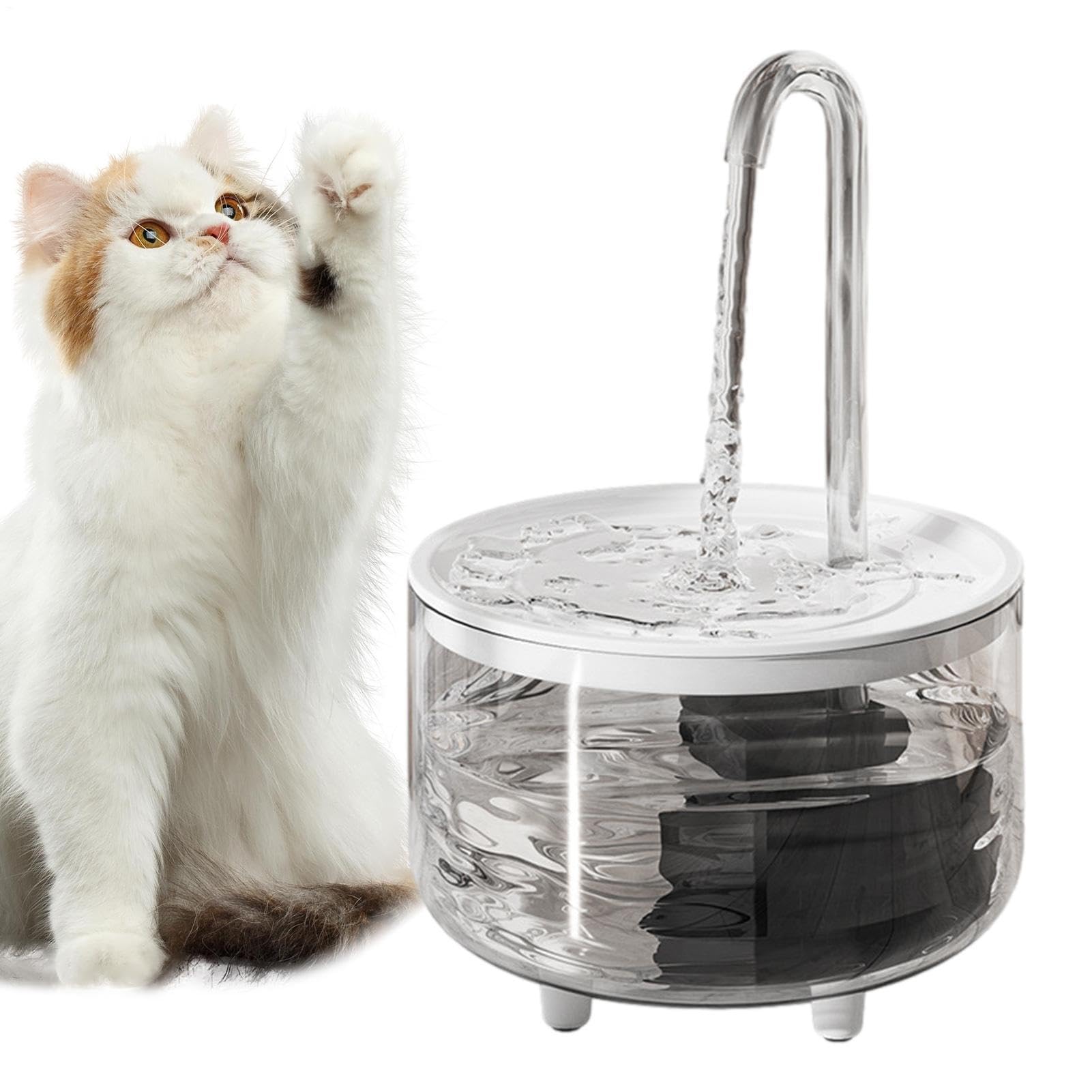 Pet Water Fountain - Cat Fountains for Drinking, 1l Usb Wireless Fountainn | Stainless Steel Dog Bowl Auto Off Pets Fountainns, Cat Bowl Waters Feeder Supplies Keep Pett Hydrated for Cats, Dogs