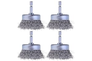 WENORA 4-Piece Coarse Carbon Steel Wire Cup Brush Set