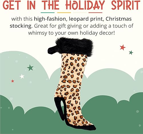 Miniatura 10 de PLUSHIBLE BRIDGING MILES WITH SMILES Medias de Navidad de tacón alto afelpables, decoraciones navideñas suaves y resistentes, soporte para botellas