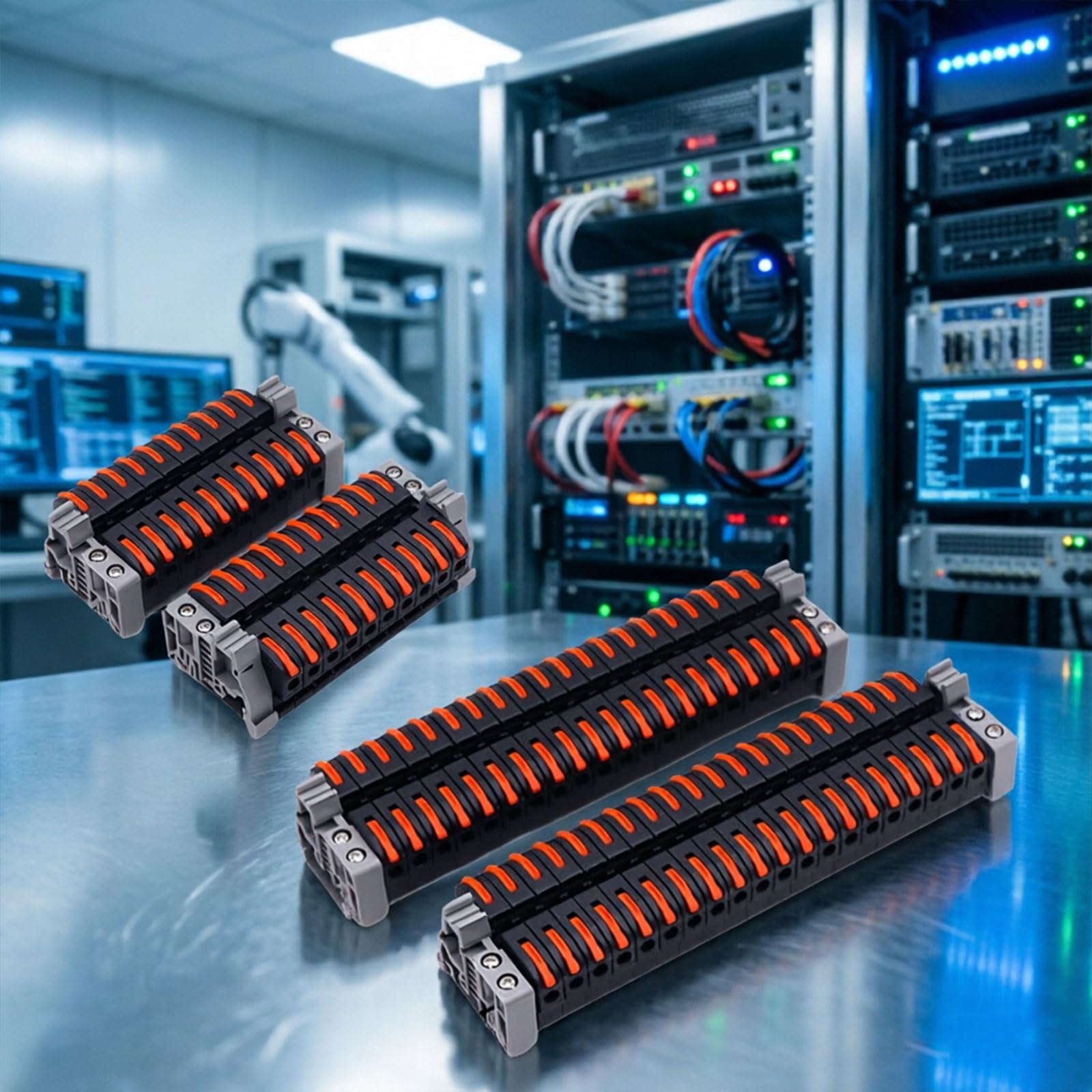 Set morsettiere per guide DIN Set connettori a cavo rapido con strisce numeriche per un cablaggio efficiente ' armadio elettrico con strisce numeriche