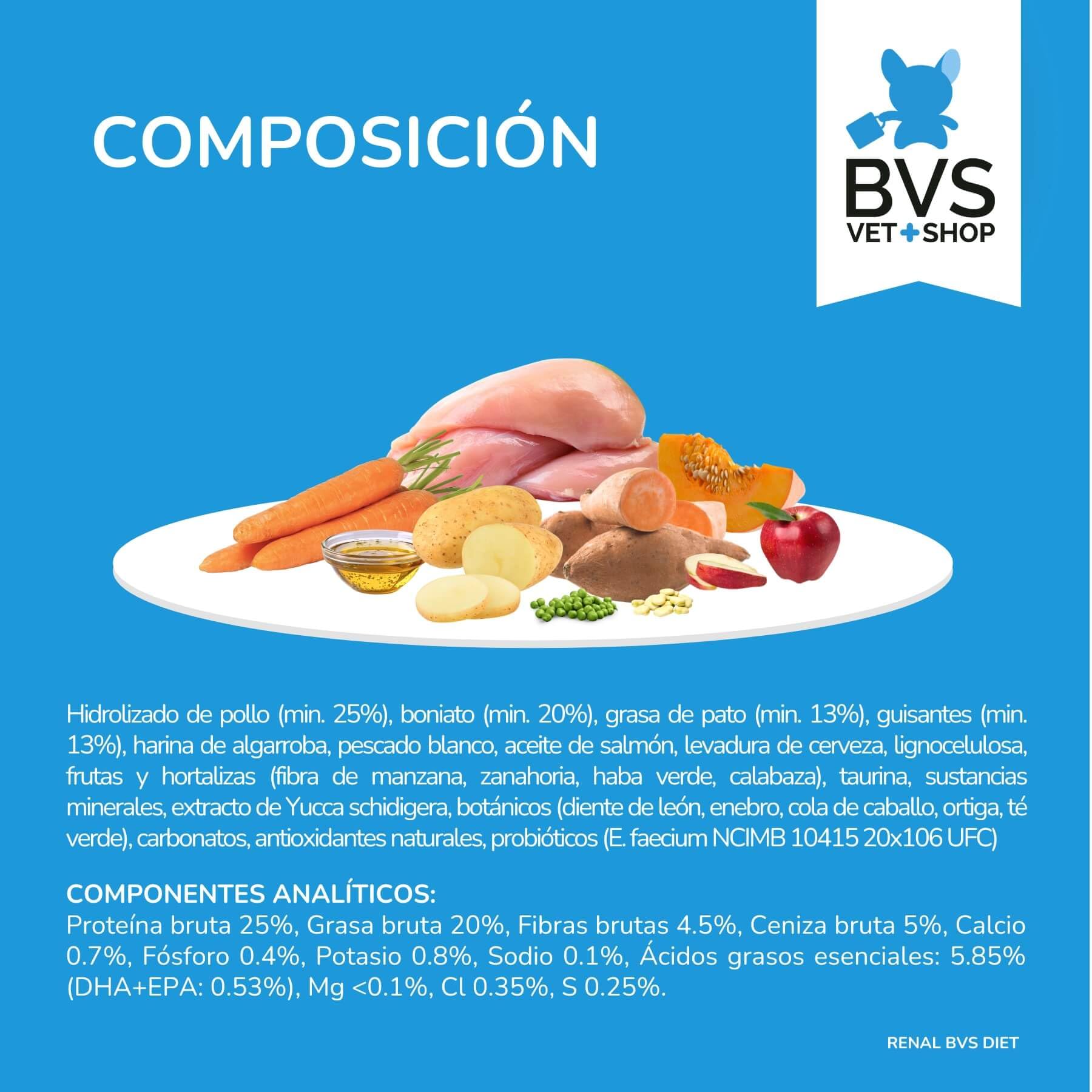 BVS Vet Shop | Diet Gato Renal Grain Free | para Gatos Adultos, sin Cereales destinado a favorecer la función renal | 8 kg