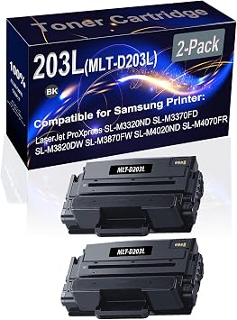 Amazon.com: Paquete de 2 cartuchos de tóner para impresora Samsung Laserjet  ProXpress SL-M3320ND SL-M3370FD SL-M3820DW SL-M3870FW SL-M4020ND :  Productos de Oficina