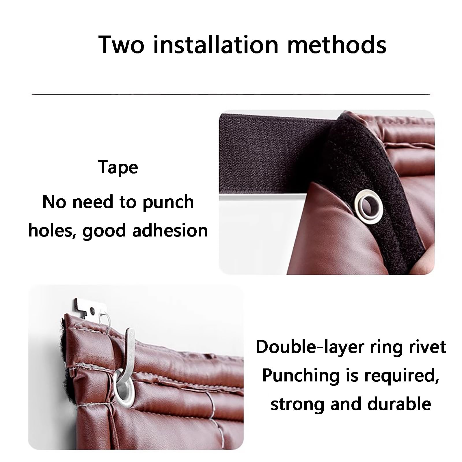 Rideau de Porte Isolant Thermique, Rideaux Occultant, Rideaux Thermiques, Isolation Thermique Épaisse, Coupe-vent, Insonorisée et Résistante À L'usure, Adaptée À un Usage Domestique et Commercial(Brow