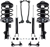 Vista 327 de Detroit Axle - Kit de puntales delanteros para Ford 2000-2004 Focus 2 puntales con muelle helicoidal 2 brazos de control inferiores con rótulas 2001