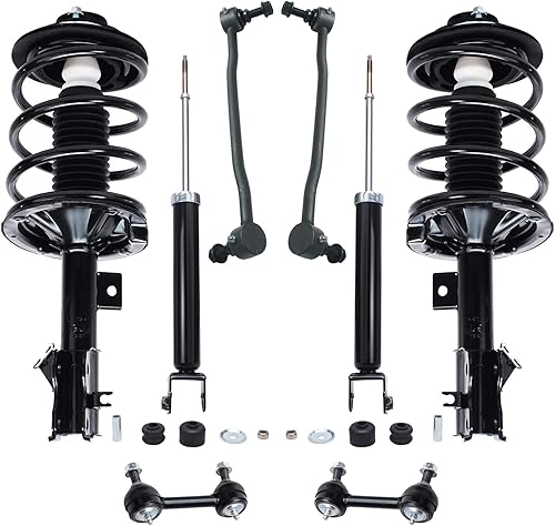 Miniatura 326 de Detroit Axle - Kit de puntales delanteros de 6 piezas para Chevrolet Aveo Aveo5 Pontiac G3 Wave, barra estabilizadora, varillas de acoplamiento