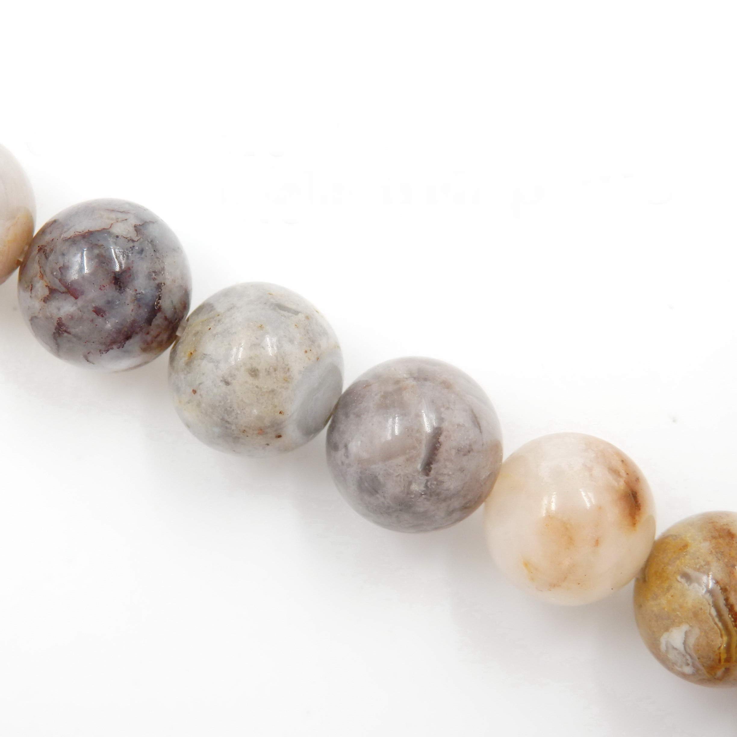 Malahill semiprecious Stone Beads for Jewelry Making, Sold per Bag 5 Strands Inside, Gebi Agate 6mm