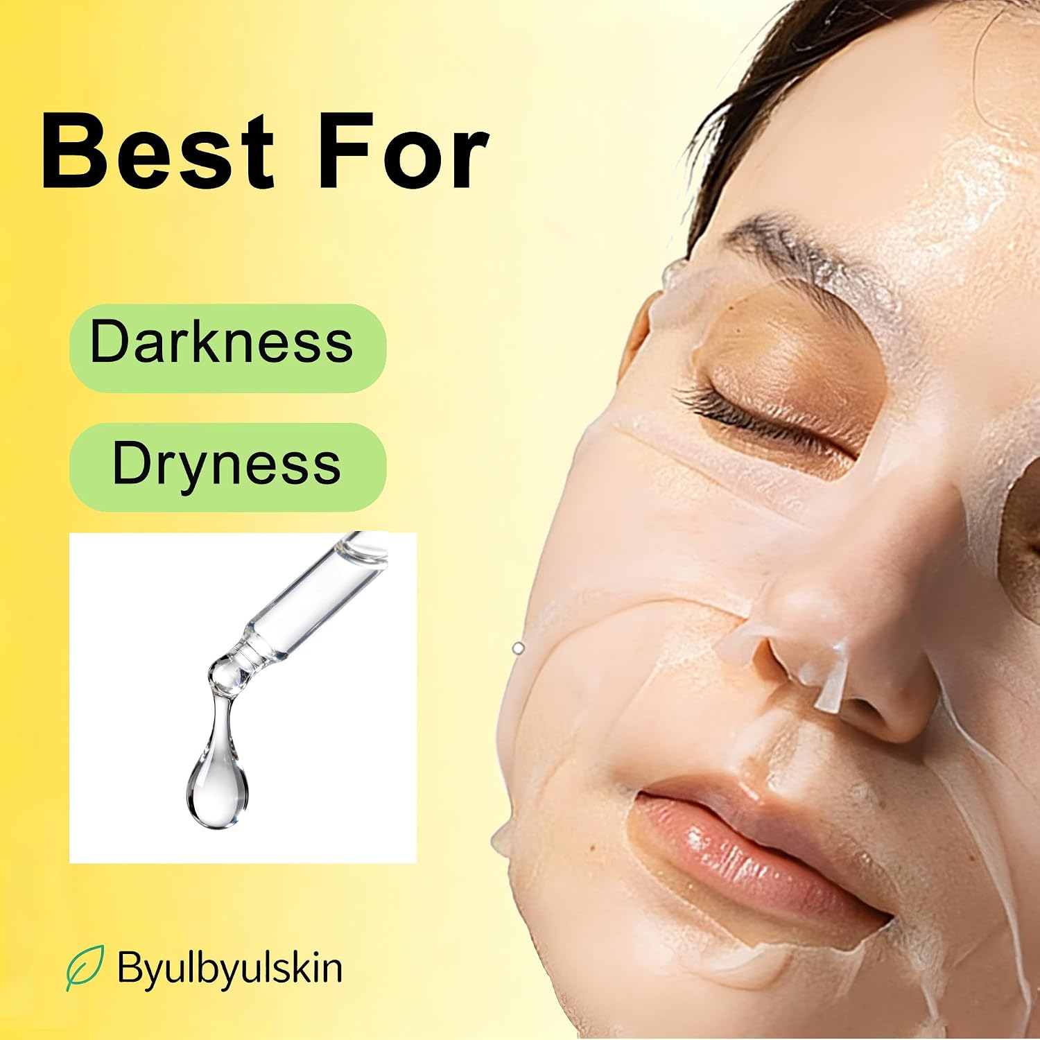 Cell Tightning Lifting Deep Hydration Facial Mask 10 Sheets, Madecassonside & Glutathione & Aloevera for All Skin Type Softening Facial Mask, Korean Face Mask (Tone Up Lifting) image 4