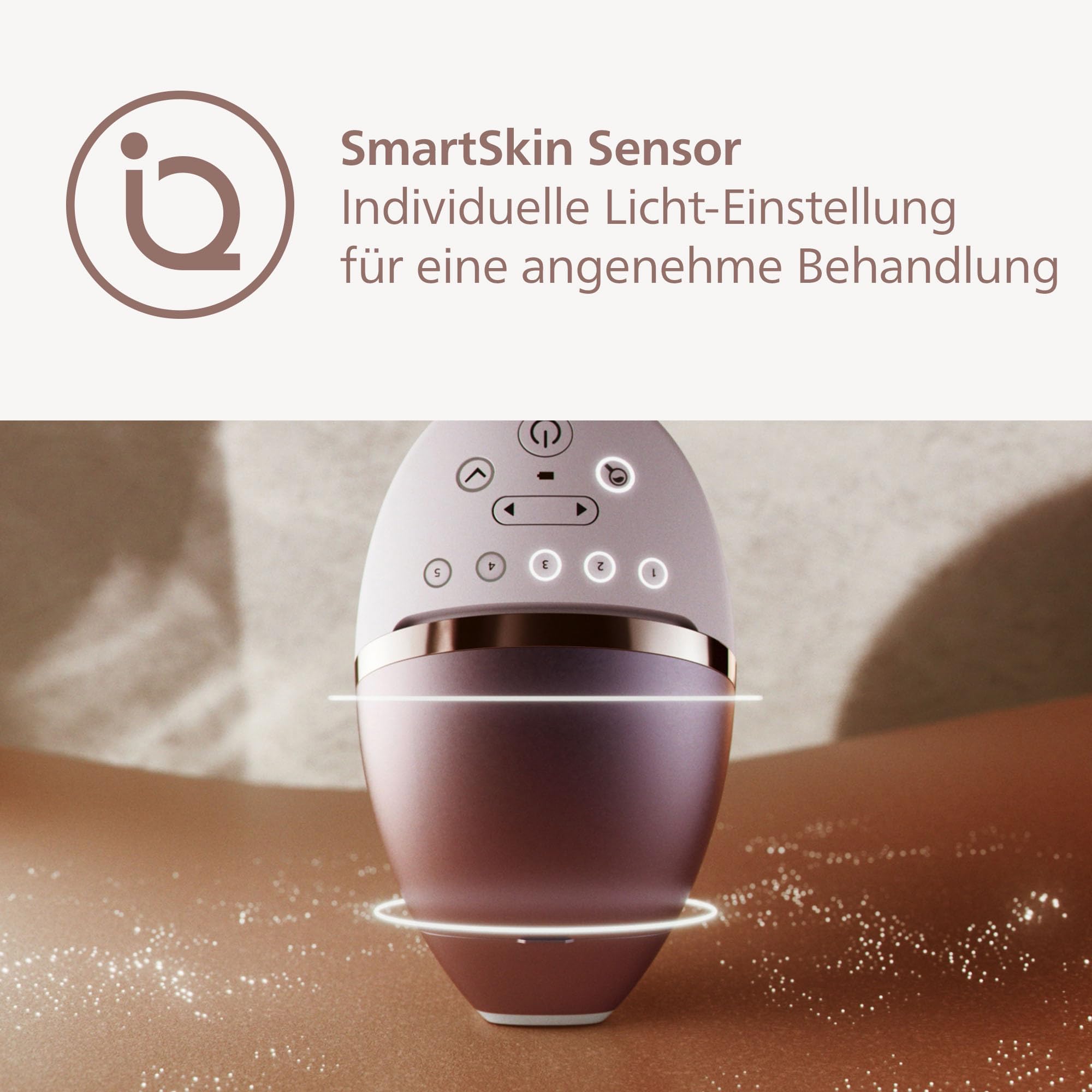 Philips Lumea IPL 9900 Series Haarentfernungsgerät kabellos mit 4 Aufsätzen BRI951/00