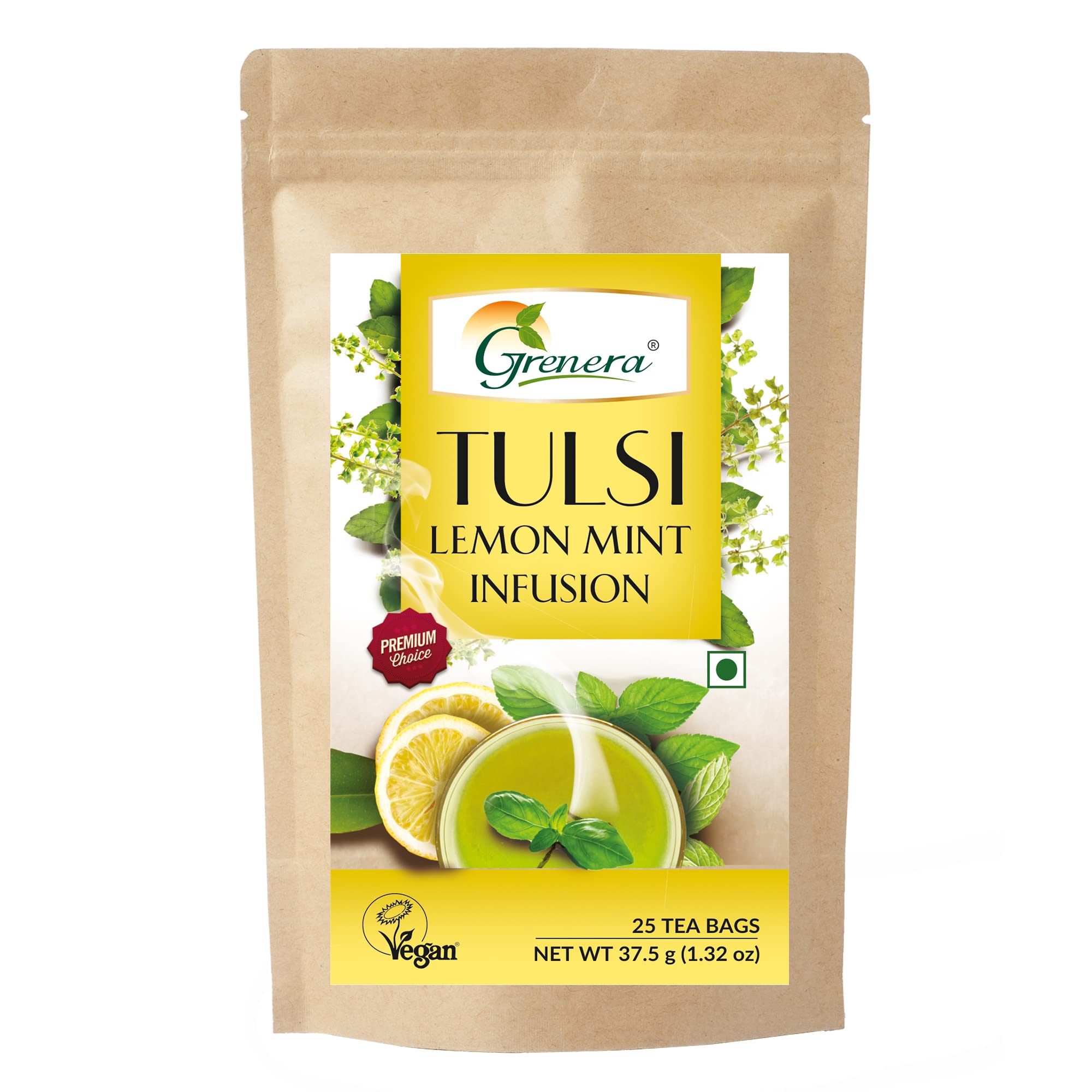 See full amazon price history chart for Grenera Tulsi Lemon Mint Infusion 25 Tea Bags | Made with Organically Grown Holy Basil Leaf, Lemongrass, Licorice | Caffeine Free, Staple Free Grenera Tulsi Lemon Mint Infusion 25 Tea Bags | Made with Organically Grown Holy Basil Leaf, Lemongrass, Licorice | Caffeine Free, Staple Free (B01A6W8UOO) Amazon Price History, Amazon Price Tracker