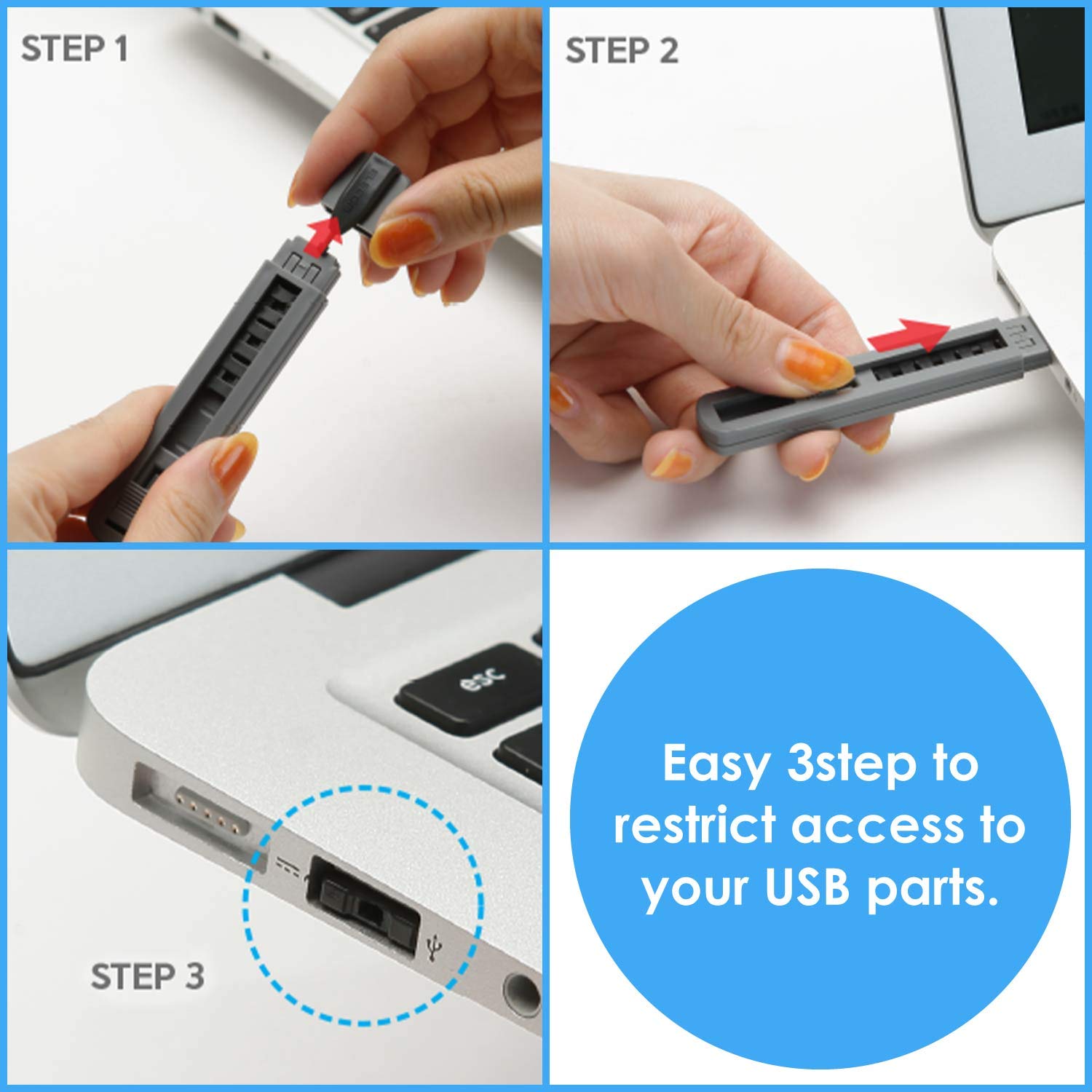 Elecom ESL-USB1K Security Lock for ESL-USB Stopper, Set of 12