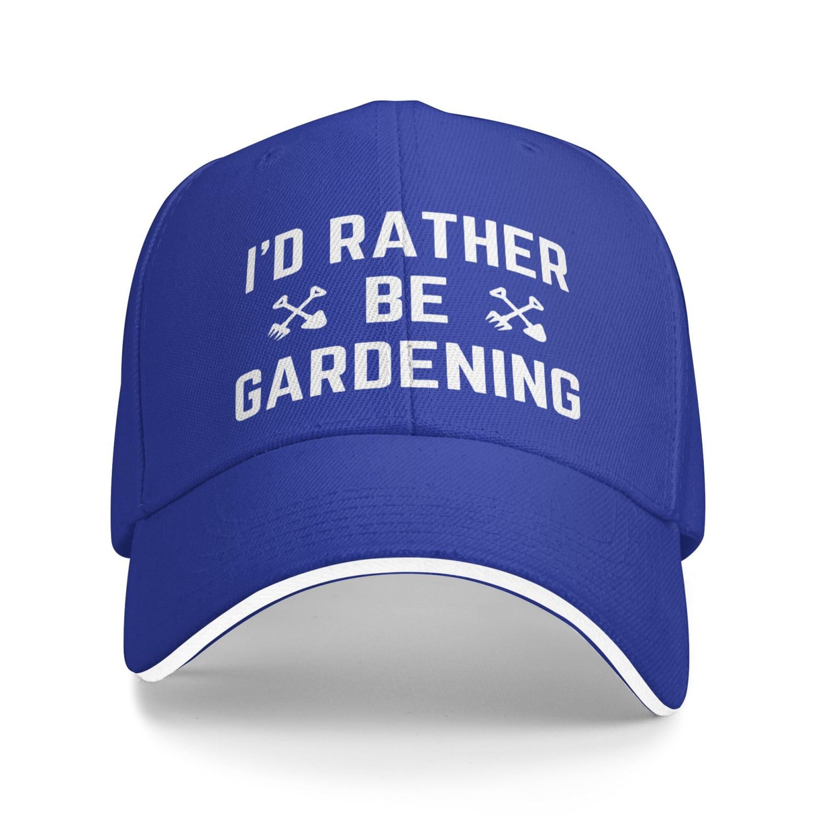 Xingfox Unisex Blue I'd Rather Be Gardening Hat Baseball Cap For Men Women Trucker Hats