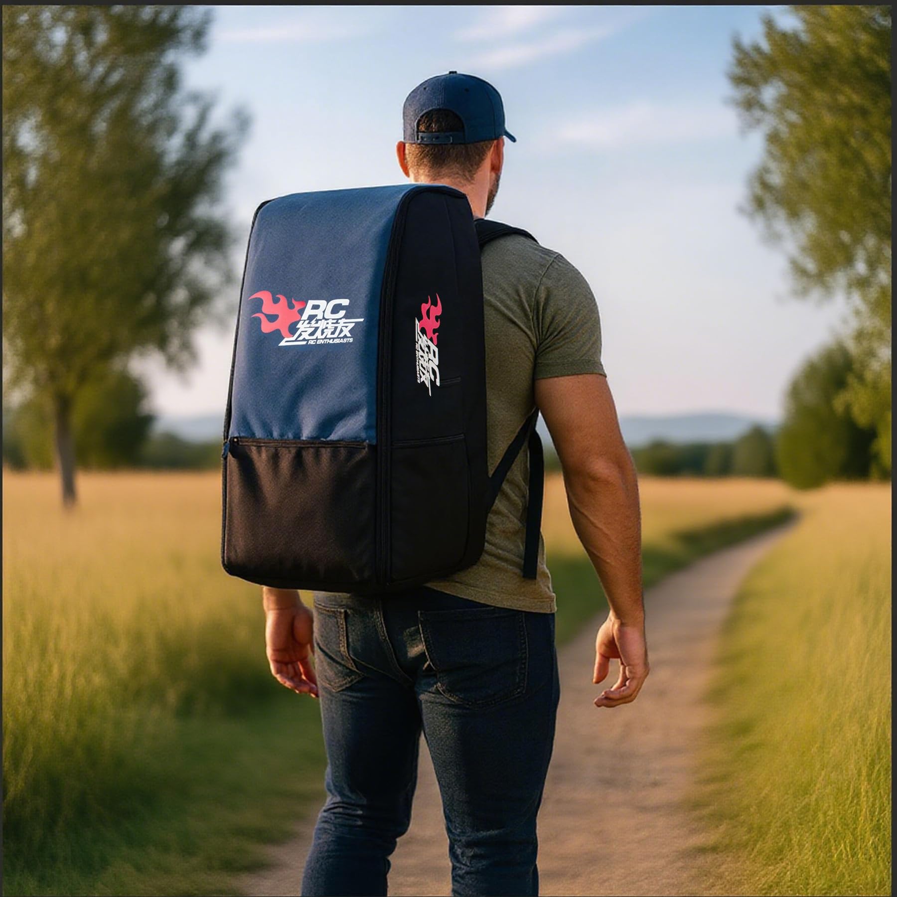 Sac à dos étanche pour voiture télécommandée avec support de planche en polypropylène et plusieurs poches pour outils et accessoires pour Axial SCX10 Capra & TRX4 TRX6 Échelle 1/10 RC Crawler Buggy