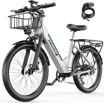 Electric Bike for Adults - Peak 1500w Motor Ebike, 25MPH/ 65Miles, 26" Electric Mountain Bike with 48V Removable Battery, 7-Speeds, Commuter Electric Bicycle for Adults & Teens