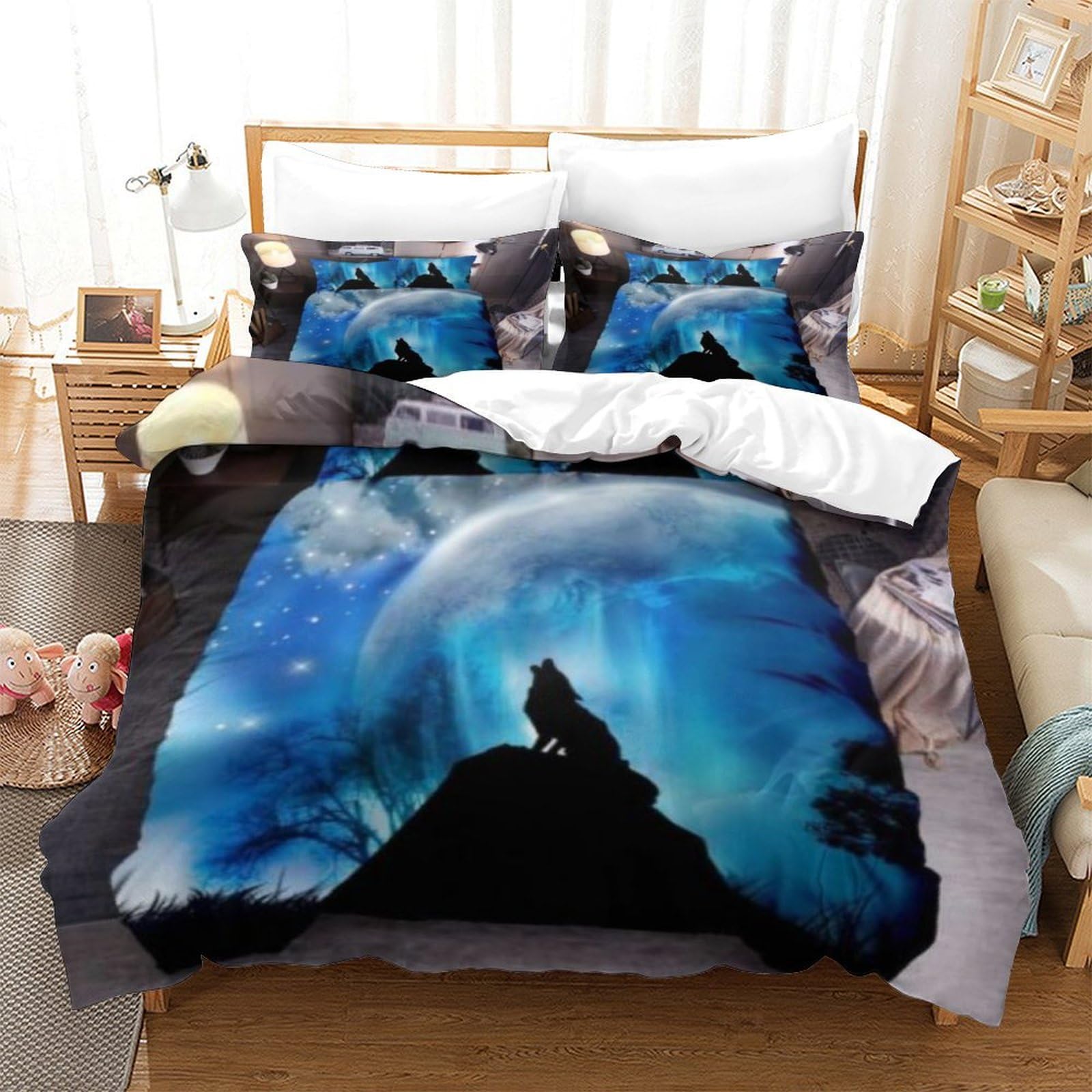 Ensemble de housse de couette 3D grand lit contre la transpiration nocturne