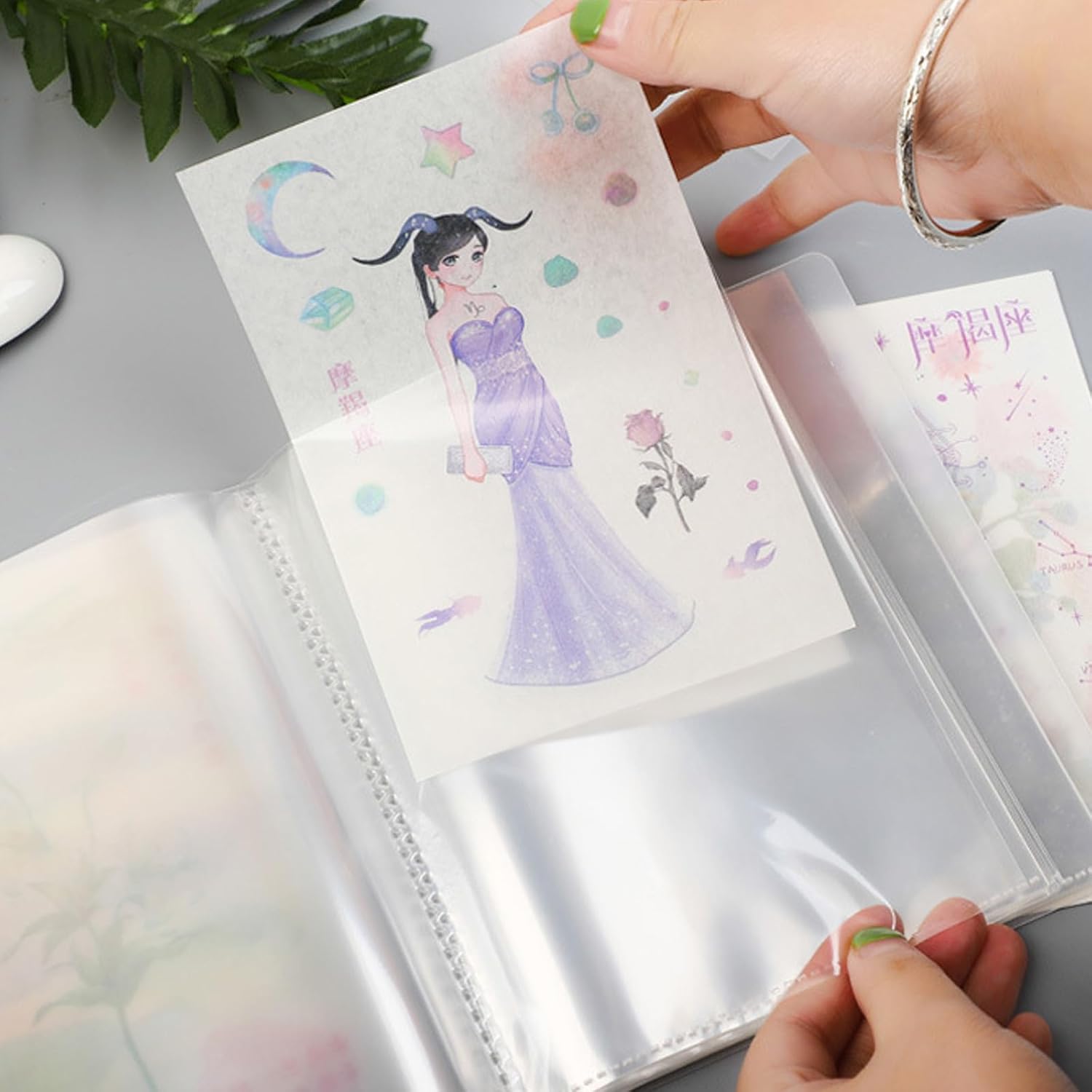 4pcs A6 File Holder Set with Frosted Shell, Pp, Portable Work Use