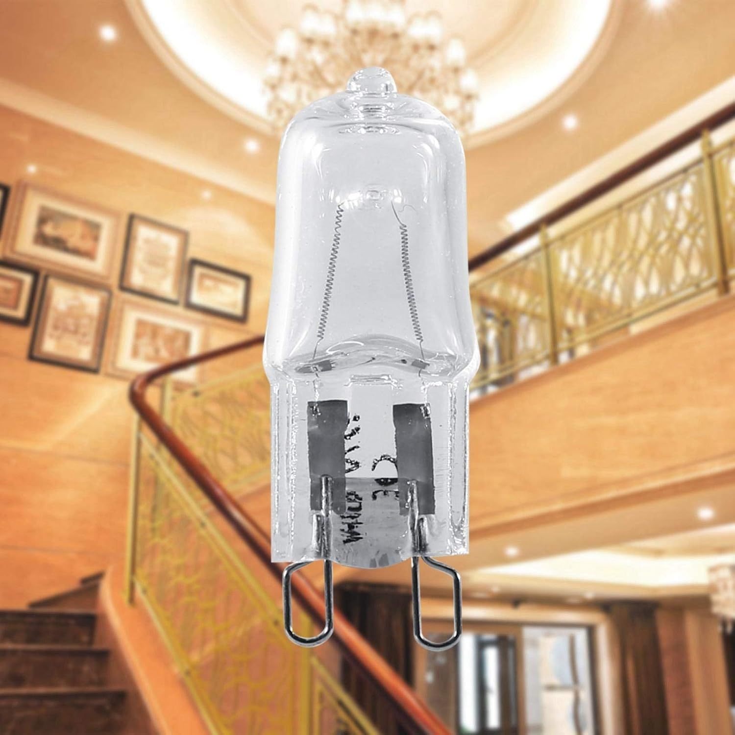 AUNMAS G9 Light Bulb Halogen Bulb, Durable Glass Stable 40W 120V Warm White 2900K, for Chandelier Under Cabinet Lighting Replacement Home Use 10Pcs