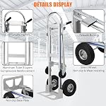 Aluminum Hand Truck, 2-in-1 Convertible Folding Dolly, 770 lbs Capacity, 55.9 x 19.7 x 44.9 Inch Heavy Duty Cart, Lightweight Yet Strong Material, Ideal for Moving and Transport