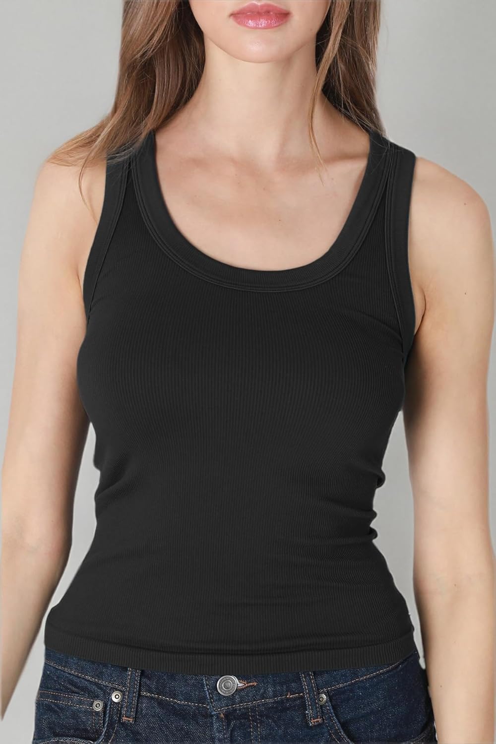 NIKIBIKI Women Seamless Reversible Ribbed Tank Top, Made in U.S.A, One Size - Image 4
