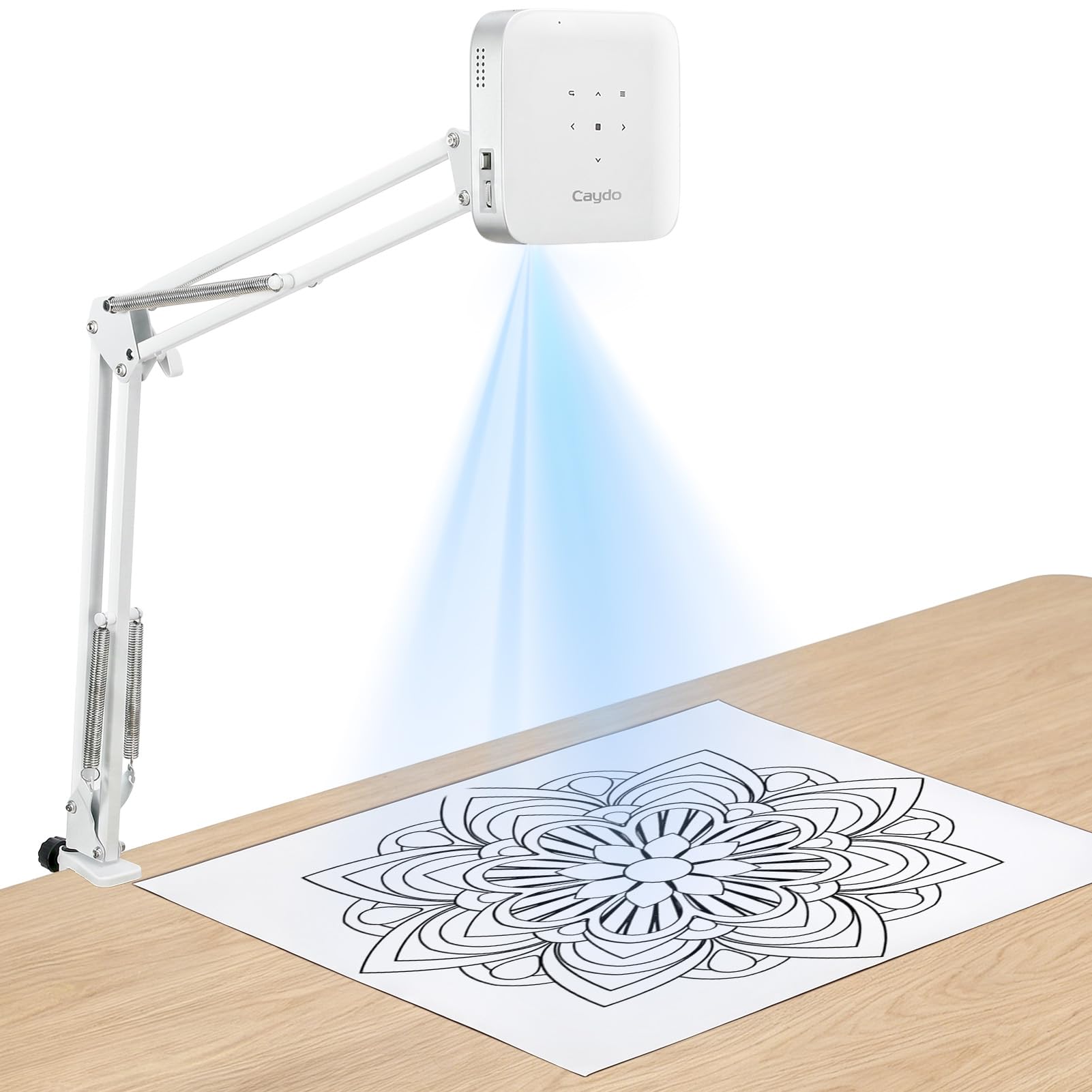 Caydo M1C Art Projector with Desktop Clamp‑Style Adjustable Stand