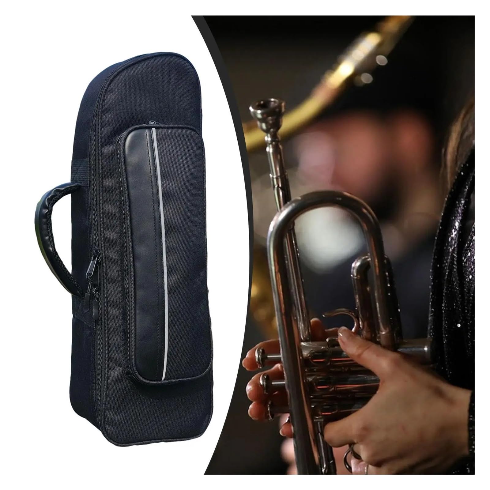 Borsa Morbida for Tromba Impermeabile | Con Tasca Frontale Protettiva con Cerniere Musicali
