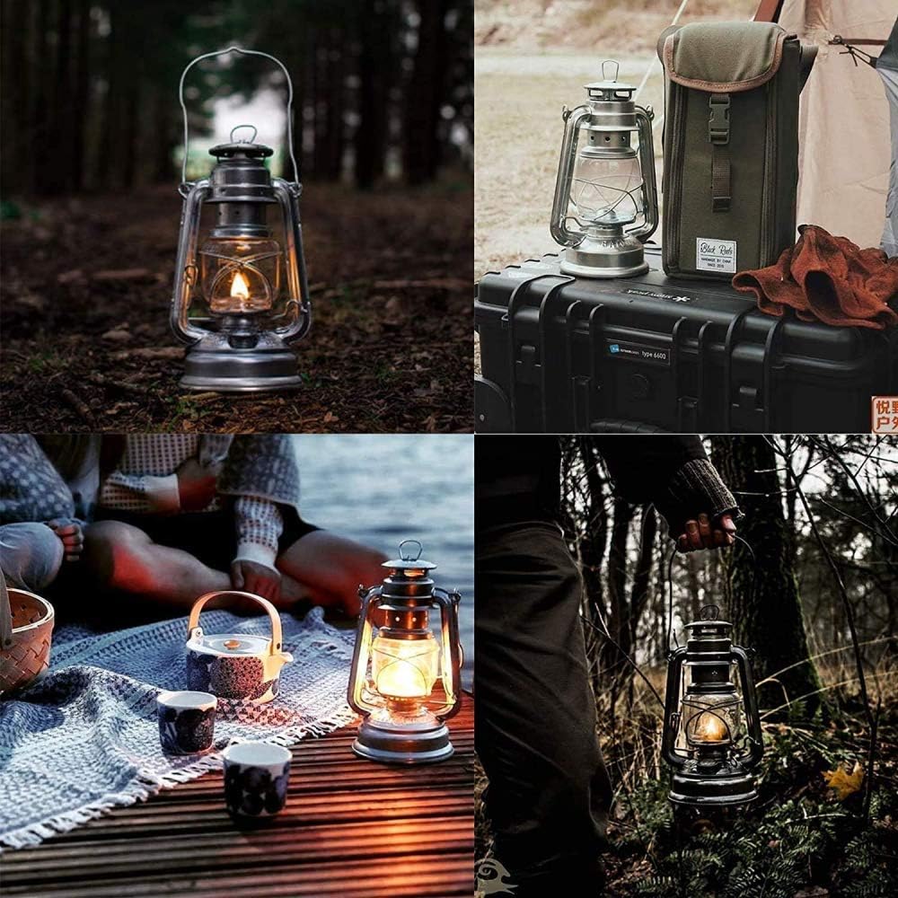 Retro Kerosene lamp, Large Paraffin Hurricane Oil lamp Burning Lantern, Portable Storm Camping lamp Lantern, Tent Outdoor Camping Lighting Survival Equipment