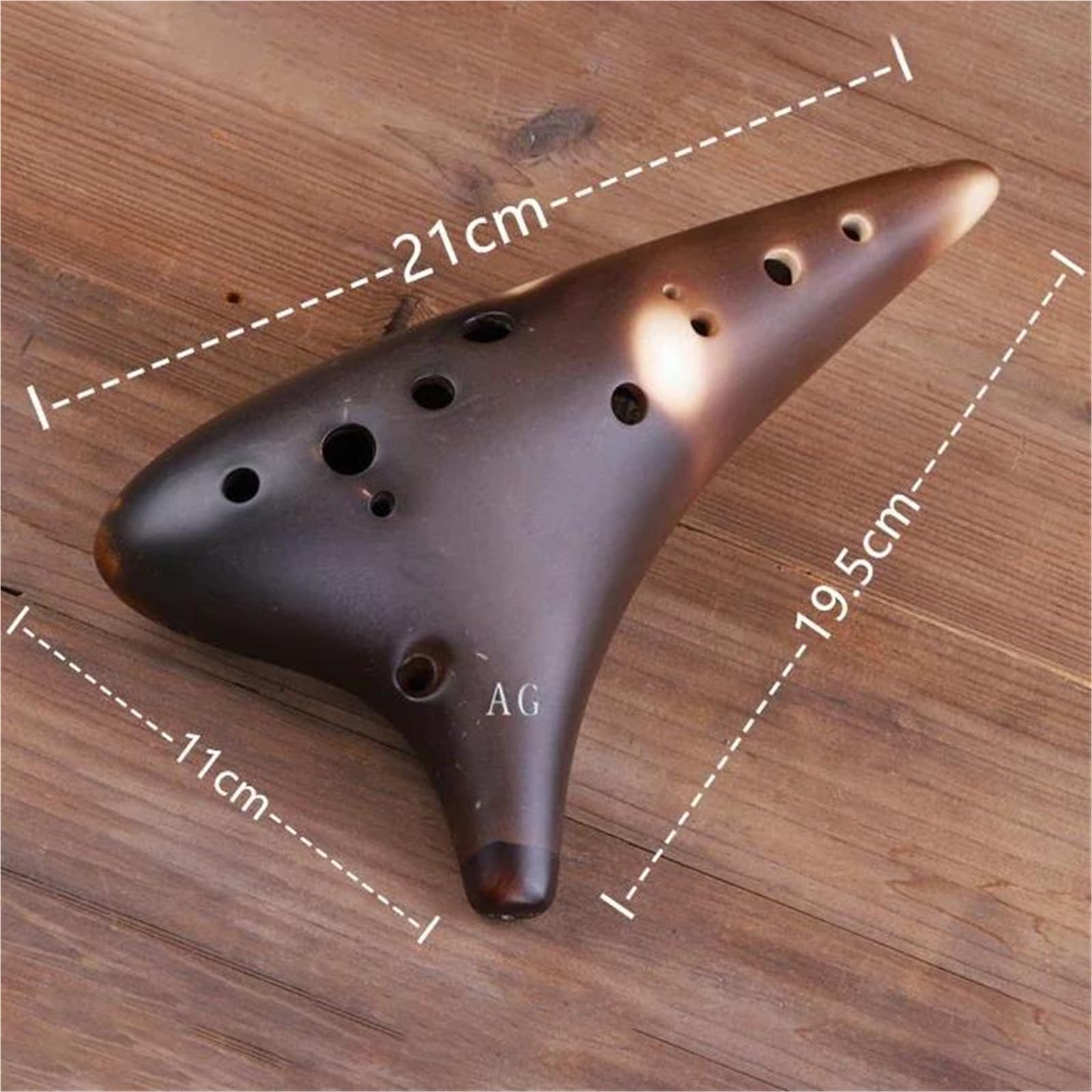 Okarina Ceramic Ocarina Professional 12 Hole Alto AG Tune Instrument do nauki dla początkujących(3/4)