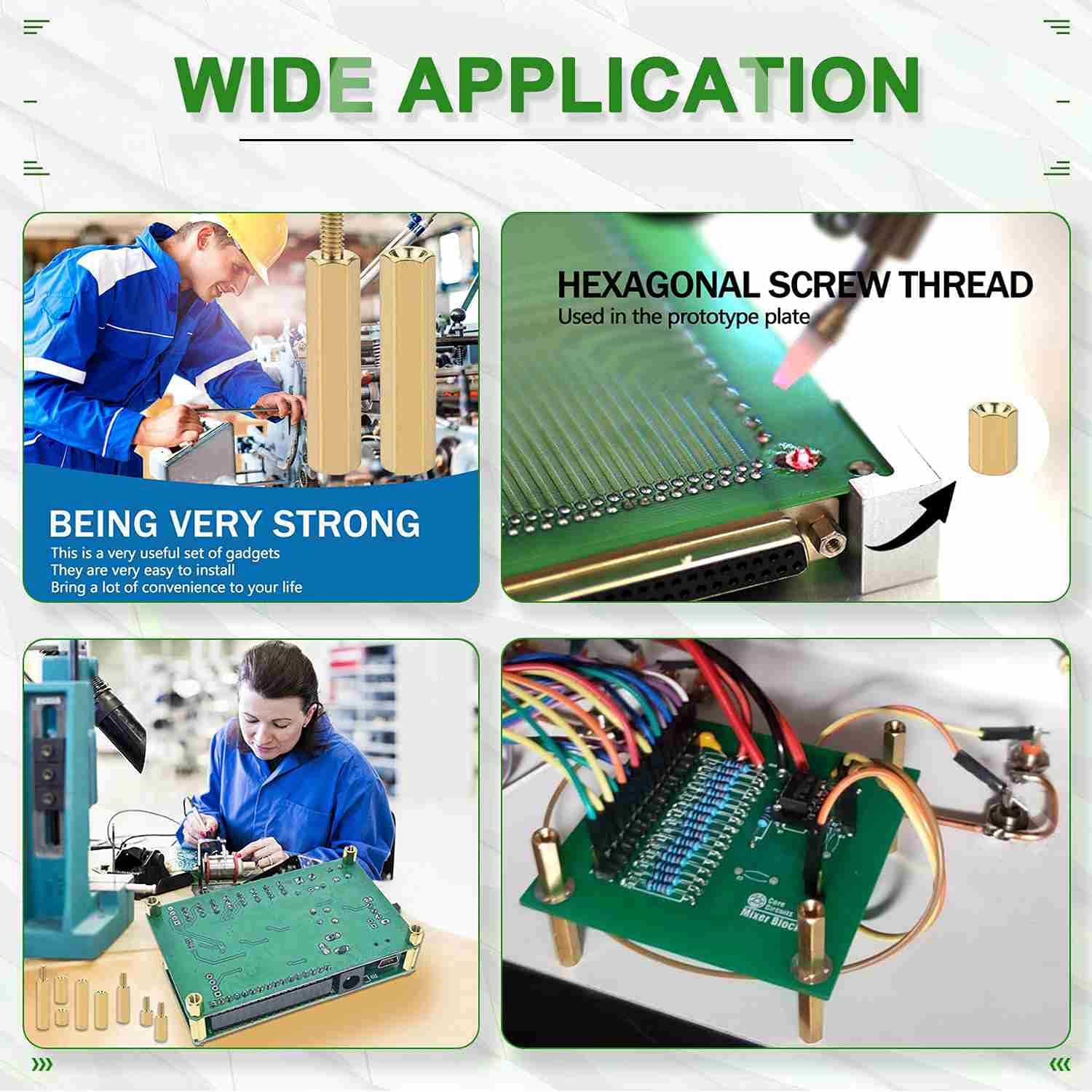 GTIWUNG 240 Pezzi M3 Ottone Maschio Femmina Esagonale Distanziatore, Esagonale Standoff Vite Dado Pilastro Filettato Kit Assortimento, per Scheda Madre PCB