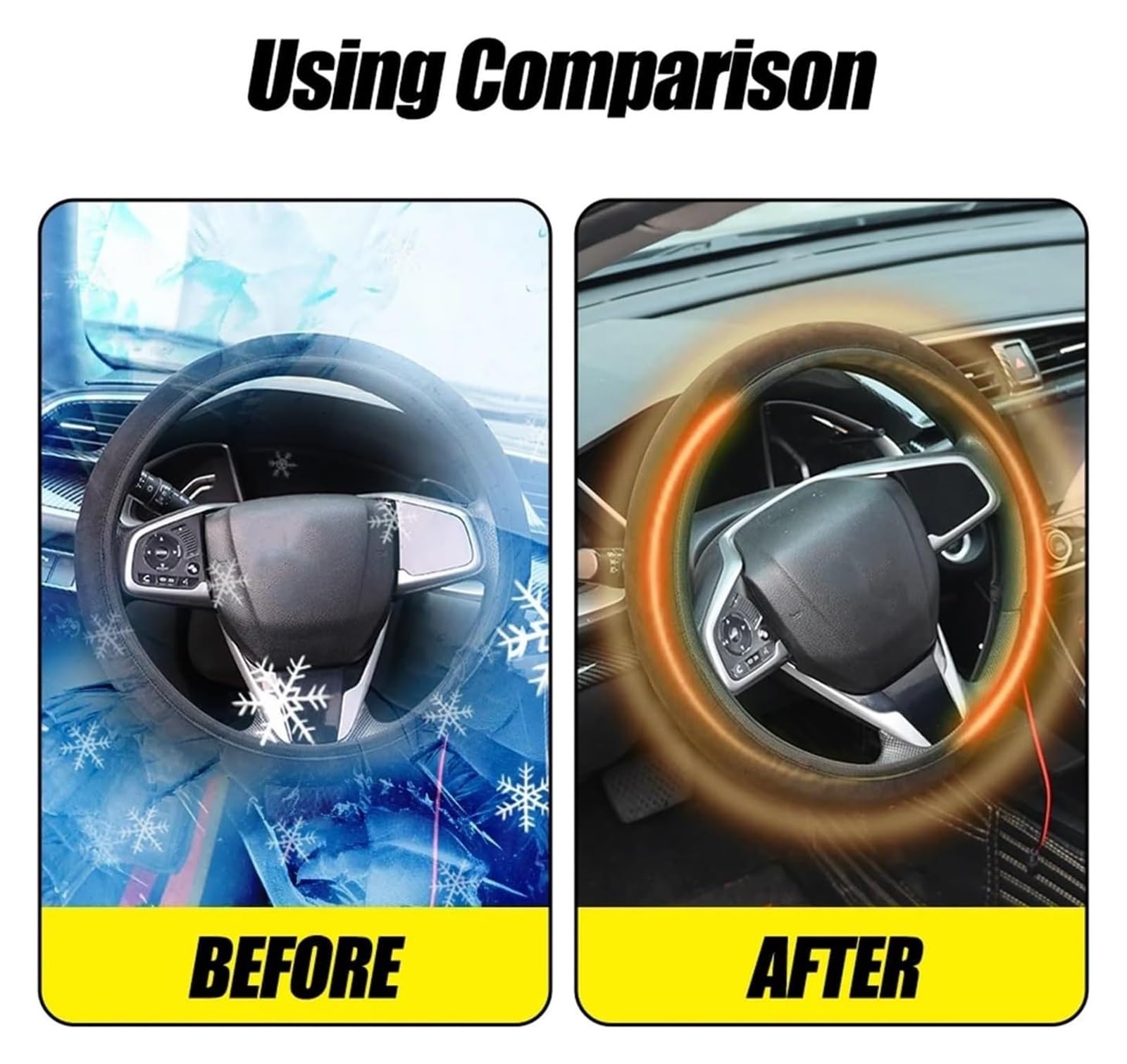 Cubierta Volante Coche Funda para Cubierta De Calefacción Calentador Invierno Protector Universal Automóvil Accesorios Cubiertas para Volante Automóvil Protector para Volante