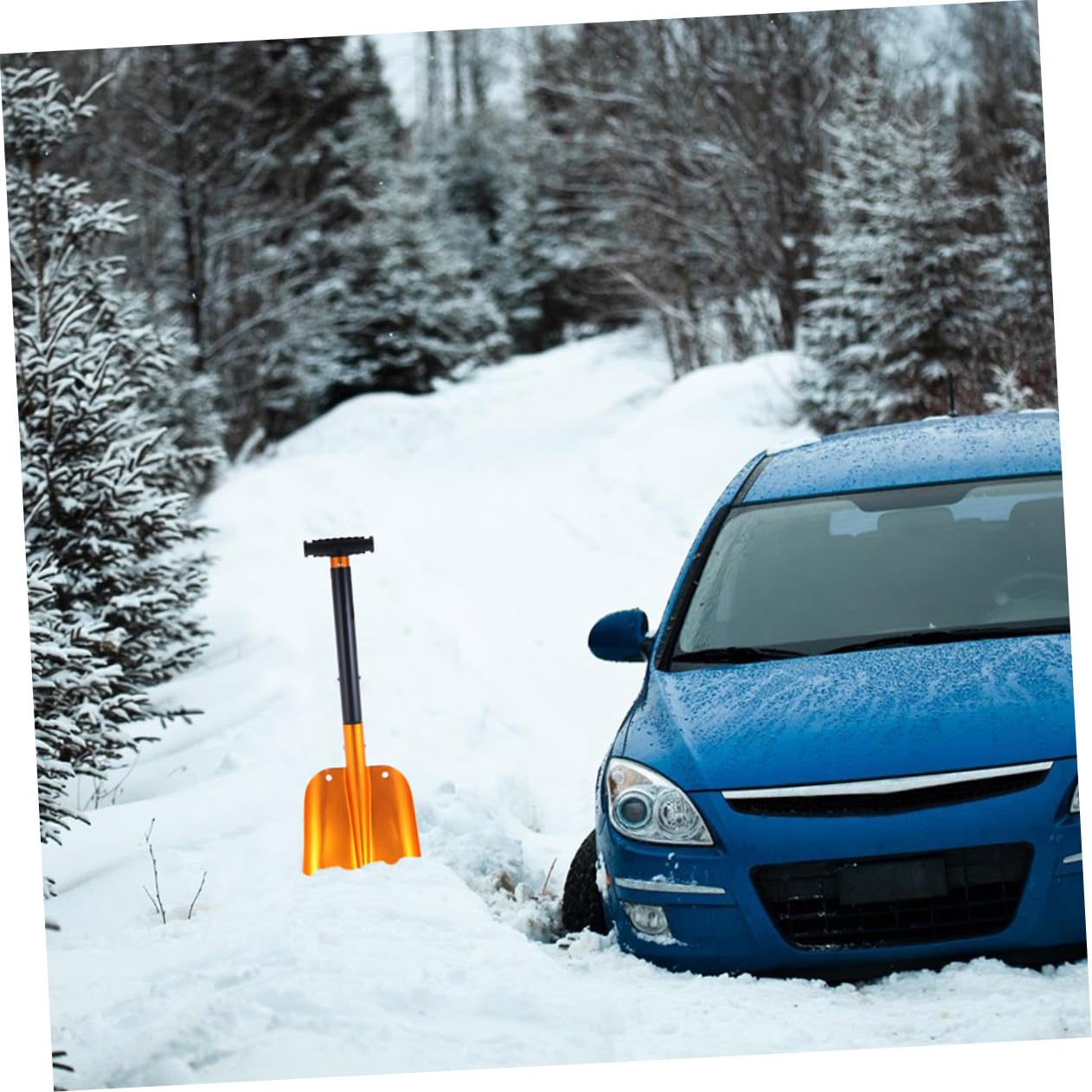 SEWACC Pelle à Neige Saison Hivernale de Déneigement Pliante en Alliage D'aluminium pour Voiture Raclette et Rangement Facile