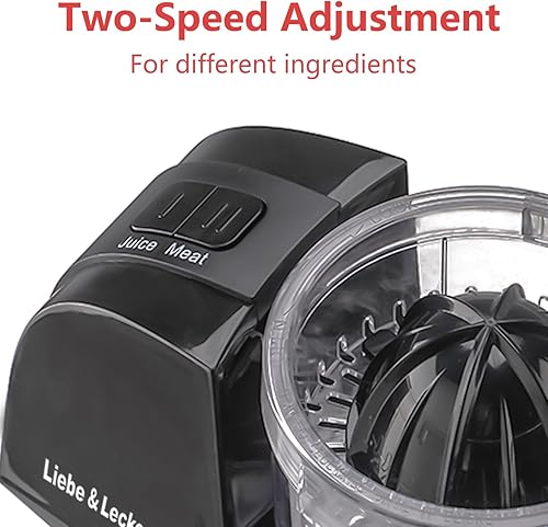 Miniatura 5 de Liebe&Lecker Mini procesador de alimentos 2 en 1, mini picador de 1.5 tazas y exprimidor de cítricos para cortar verduras, carne y exprimir jugo de