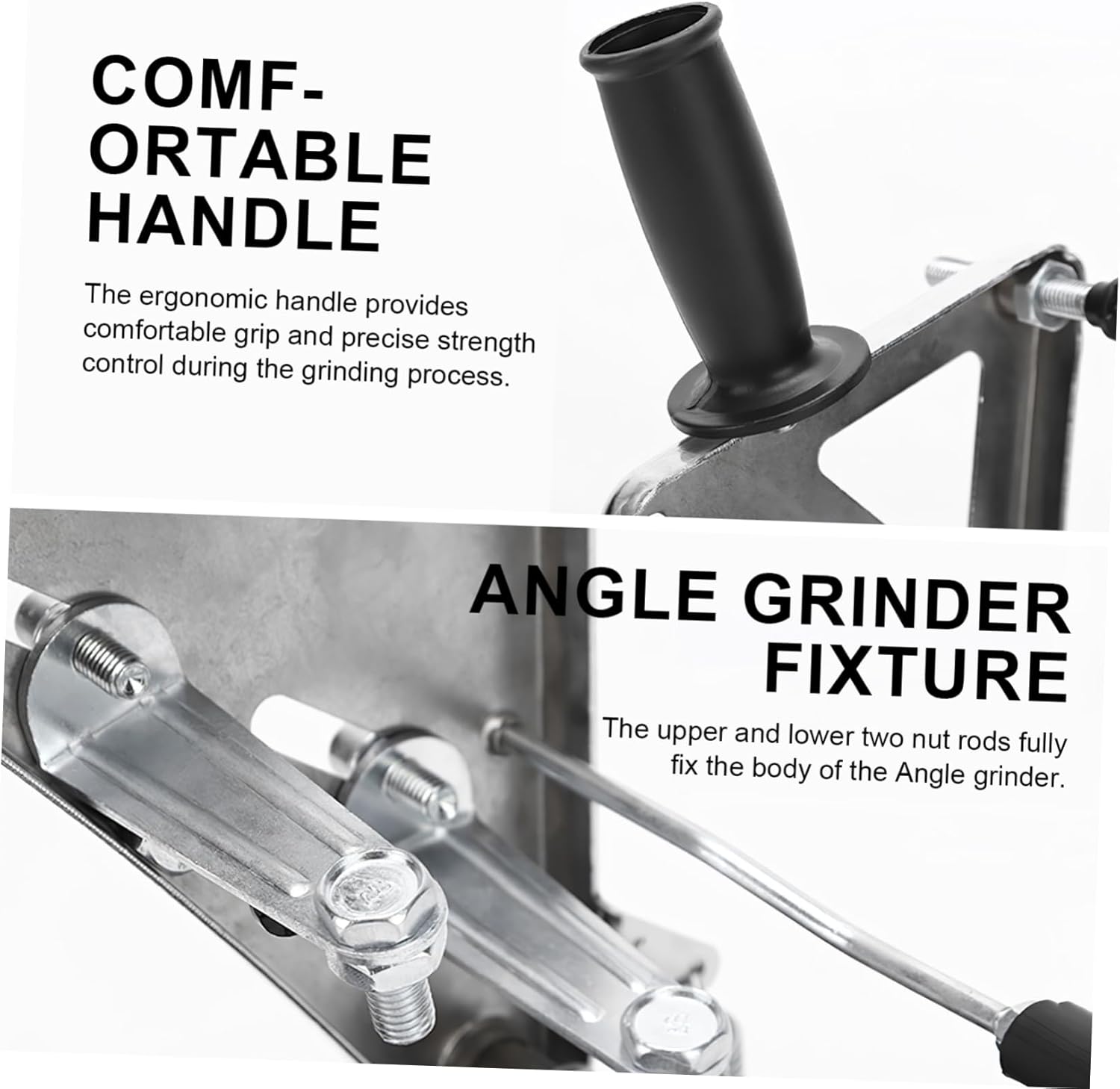 Uonlytech Adjustable Angle Grinder Bracket Cutting Machine Stand Dust Shroud for Angle Grinder Desktop Work Support