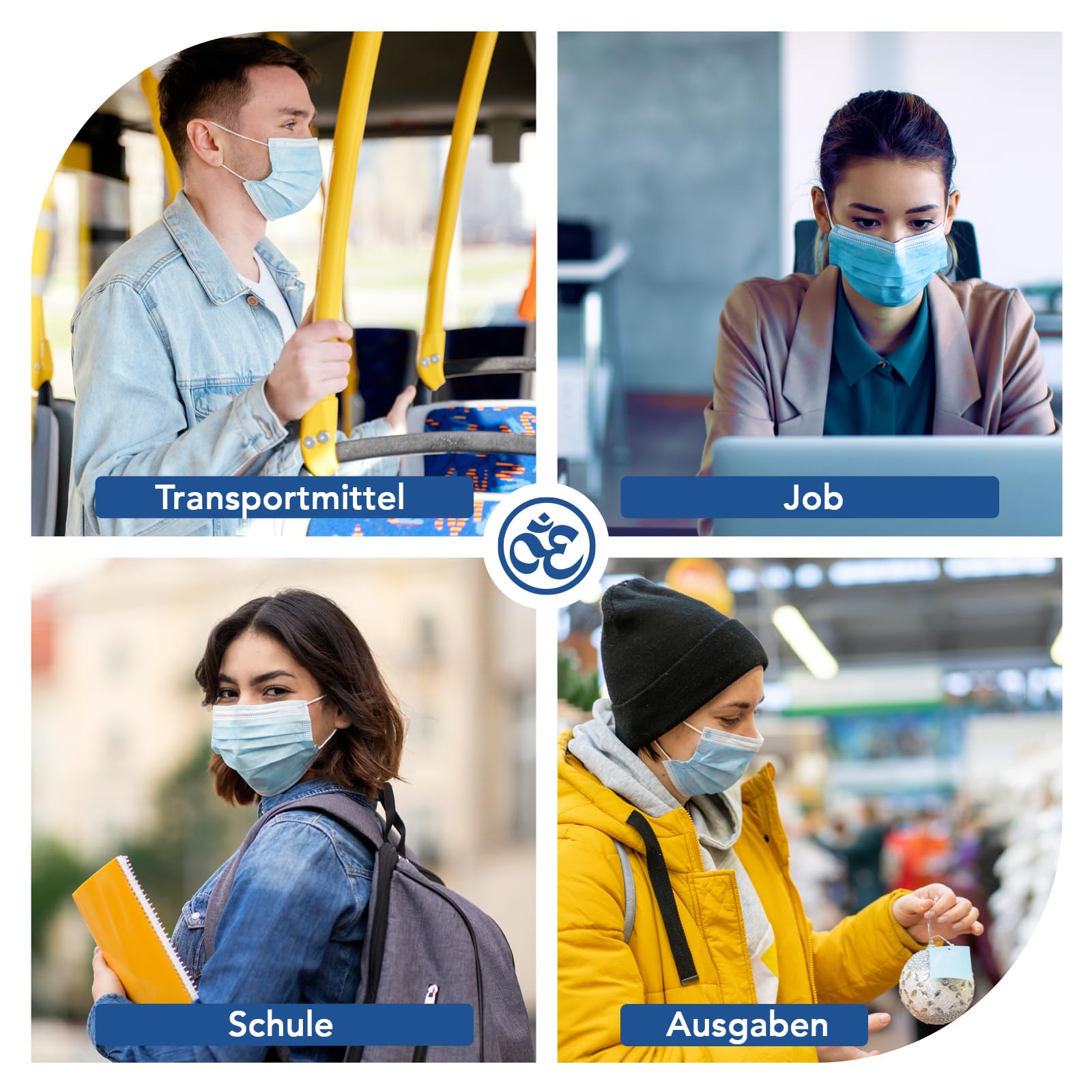 S&S-Medical 50 Stück Medizinische OP Masken Typ IIR EN14683 zertifiziert – 3-lagige chirurgische Einwegmasken, CE-zugelassenes Medizinprodukt, BFE ≥ 98%, atmungsaktive Mundschutzmasken