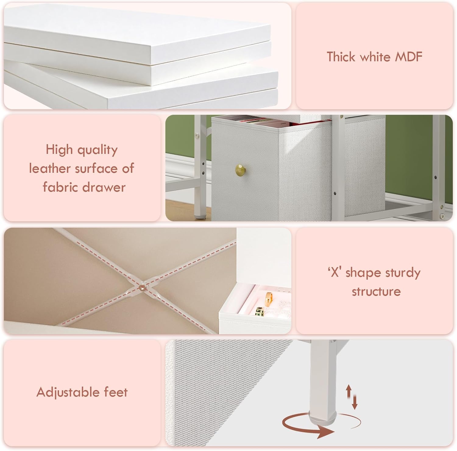 27.5" Small Vanity Desk with Mirror & Chair, Compact Makeup Vanity Set with Chair, Small Dressing Table with 3 Fabric Drawers for Bedroom, Make up Table with Stool for Girls, Kids, Teens, White