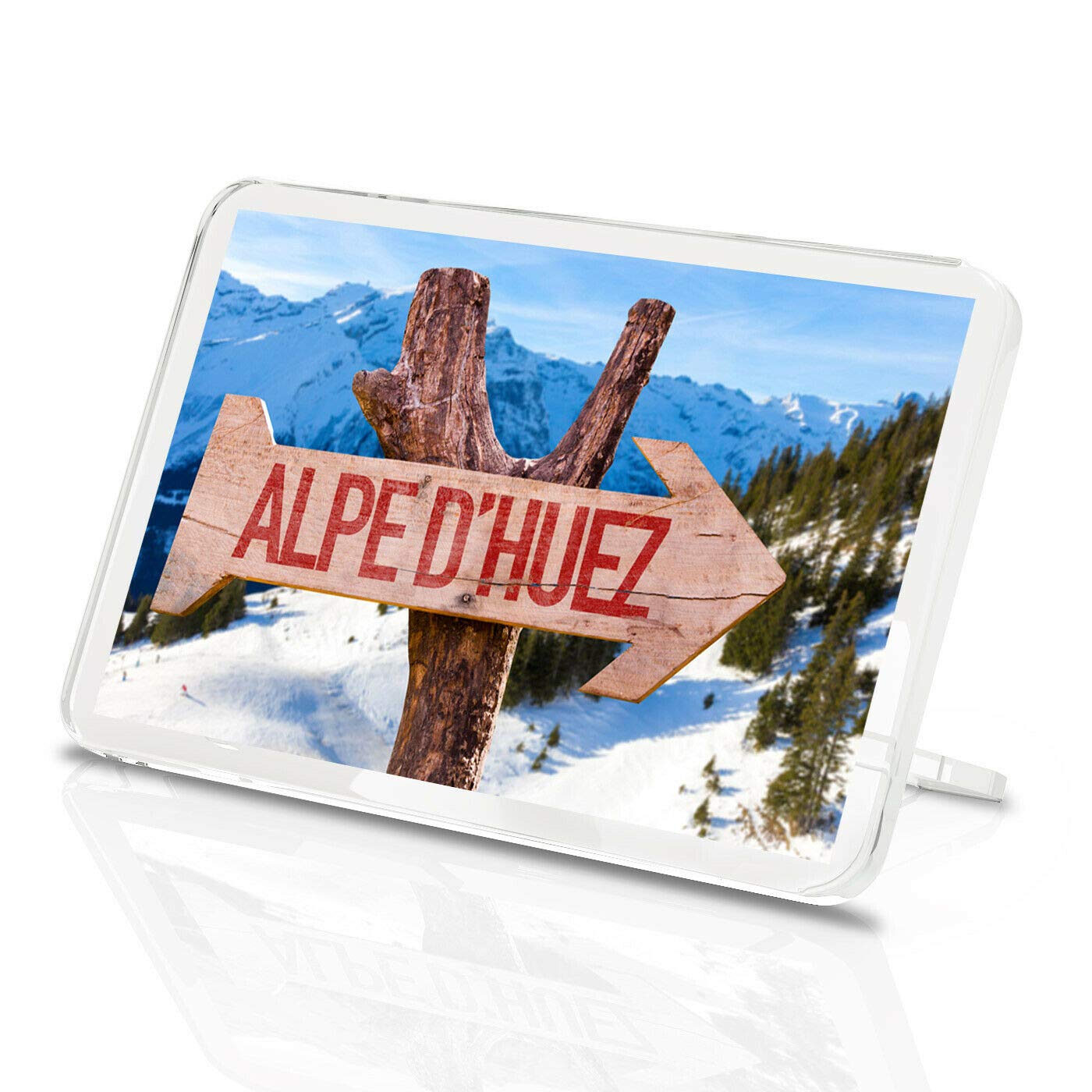 1 x Fridge Magnet - Alpe d'Huez Sign In The Mountains Classic Fridge Magnet - Alps 14279