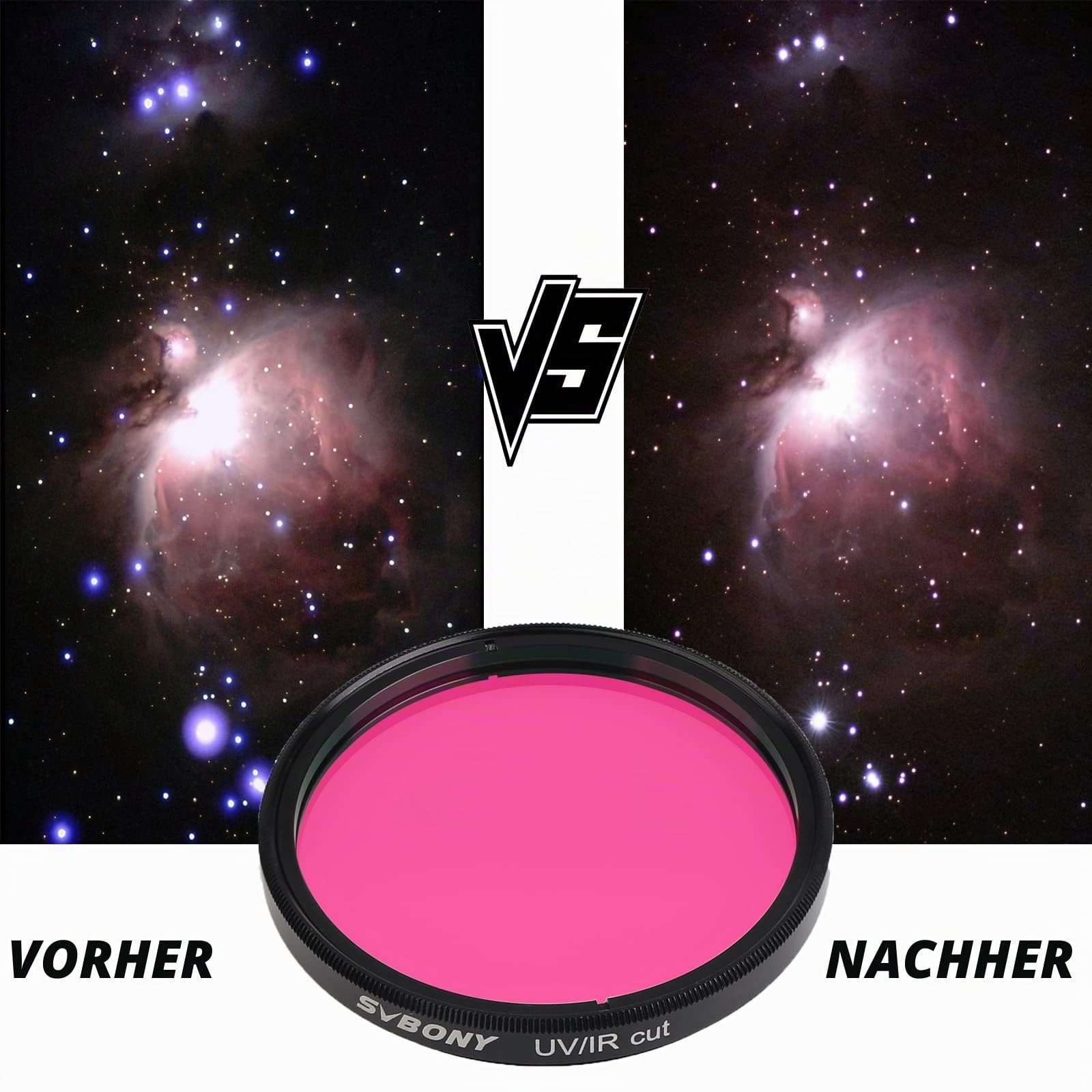 Svbony 2" Teleskopfilter UV-IR-Schnittblockfilter für CCD-DSLR-Kamera Astrofotografie