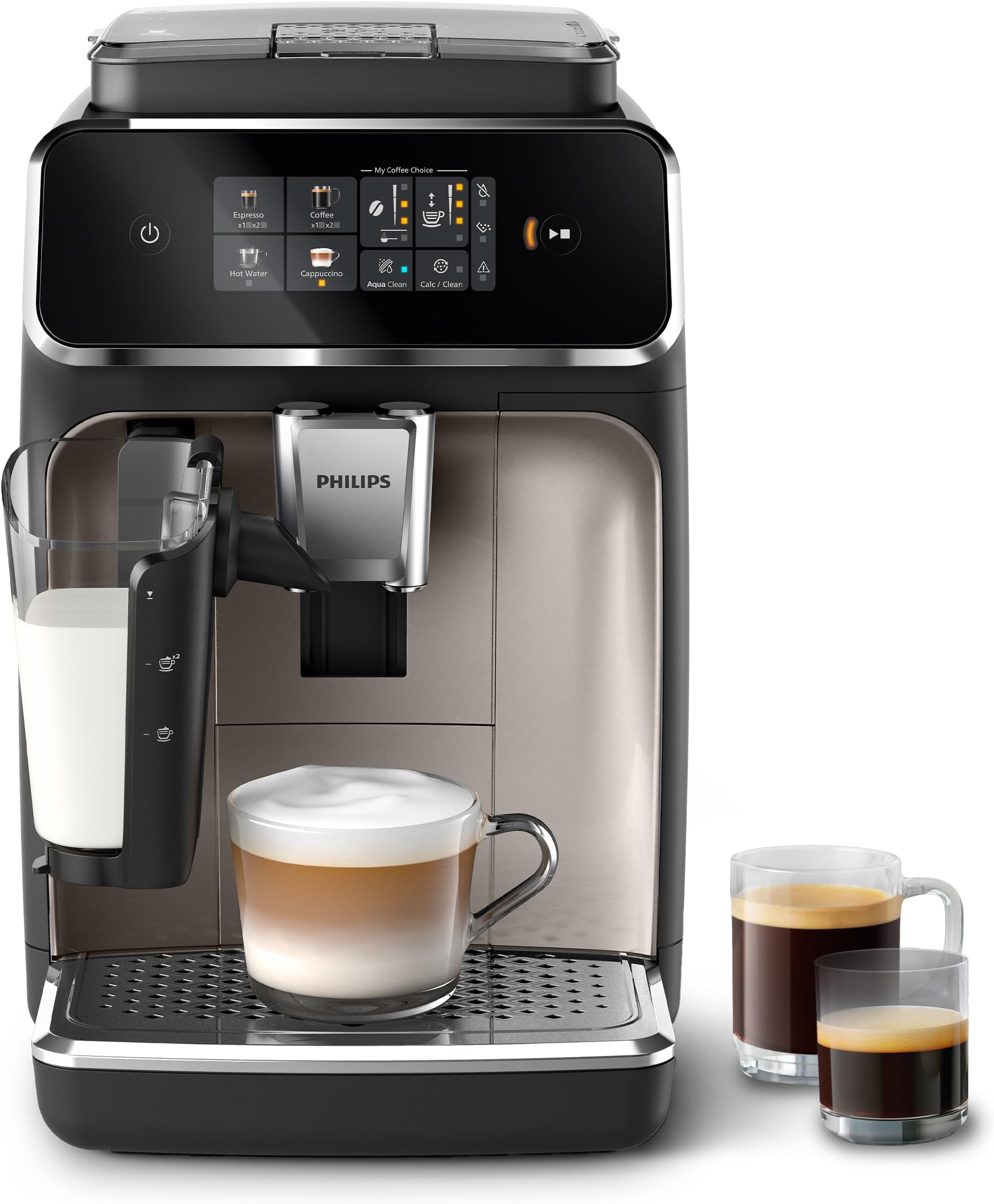 Philips 2300 Series Bean to Cup Coffee Machine - 4 Beverages, LatteGo Milk Frother, Fastest-to-Clean, 40% Quieter, Ceramic Grinder, Fully Automatic Espresso & Cappuccino maker – EP2336/40