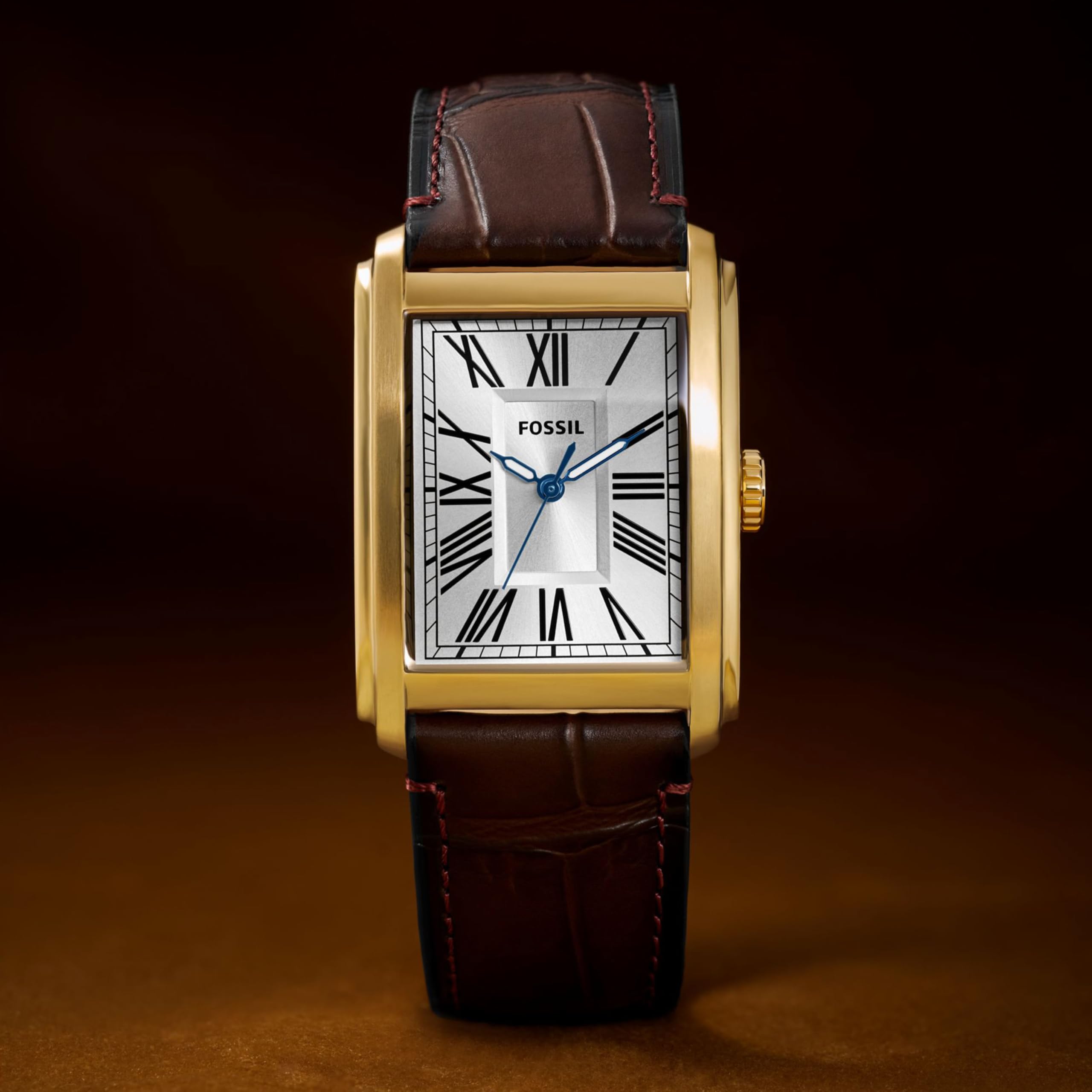 Fossil Reloj Carraway para Hombre, Movimiento de Cuarzo de Tres manecillas con Correa de Piel o Acero Inoxidable