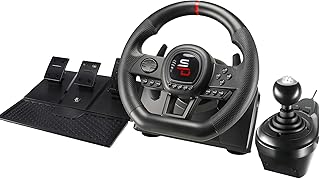 SUBSONIC Superdrive - Volante da corsa GS650-X con cambio manuale, 3 pedali e paddle per Xbox X/S Series, PS4, Xbox One (programmabile)