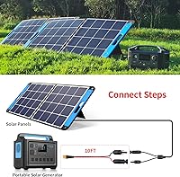 Vista 6 de Cable solar XT60 de 10 AWG, 10 pies, 2, 10, 25, 35, 50, 75, 100 pies, cable de extensión XT60, conector de panel solar a conector XT60 para estación