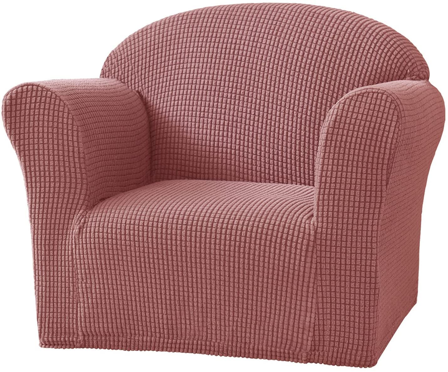 Dehnbarer Sofabezug, weicher Möbelschutz, Sessel-Schonbezug, Kinder- und babysicherer Möbelschutz, Dunkelrosa, Couchbezug für Wohnzimmerdekoration