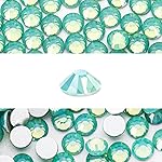 Novani 3000 Pieces Flatback Rhinestones Glass Round Gems Green Opal Crystals for Nail Art DIY Crafts Clothes Shoes,SS6,1.9-2.0mm