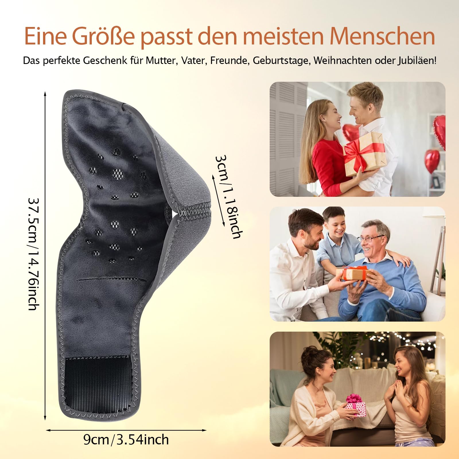 2er-Pack 3-in-1 Tragbares Kabelloses Fußmassagegerät – Für Füße & Knöchel, mit Wärme & Vibration, Geschenk für Männer & Frauen
