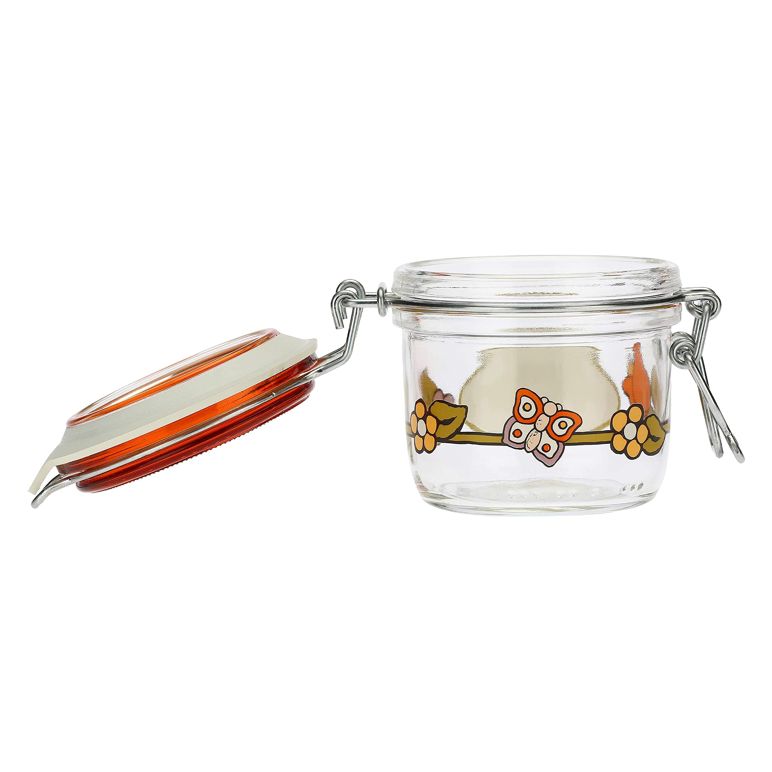 Barattolo Ermetico THUN Con Girasole E Farfalla - Vetro 200 Ml, Design Country, Idea Regalo Per Casa - Foto 4