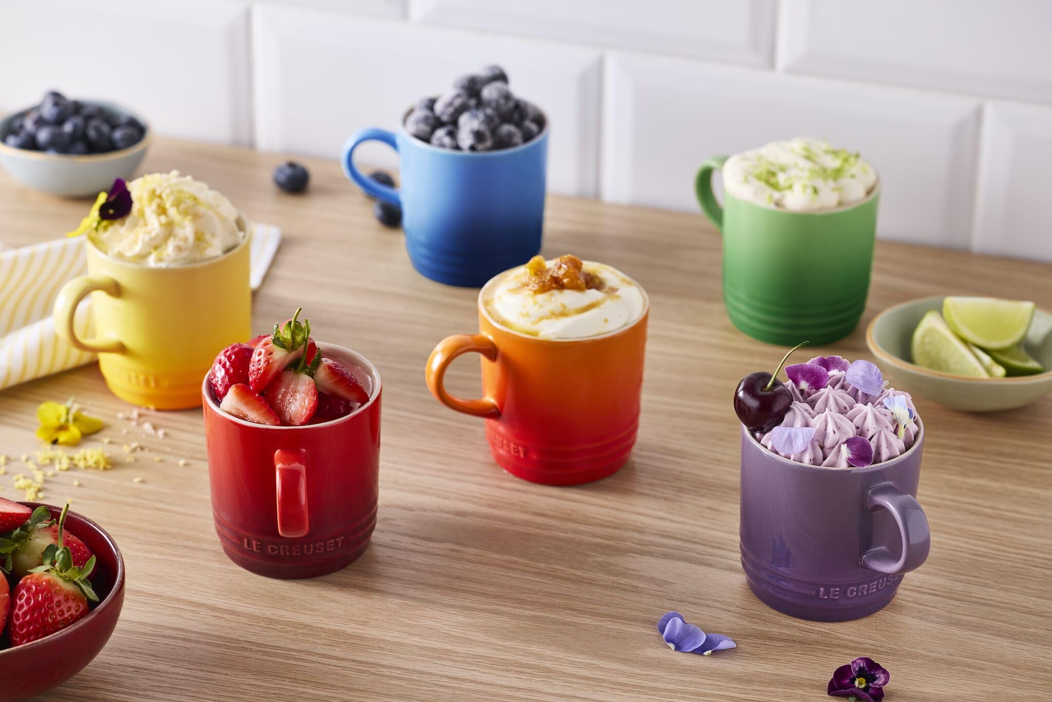 Le Creuset Zestaw 6 filiżanek do kawy z kamionki Rainbow
