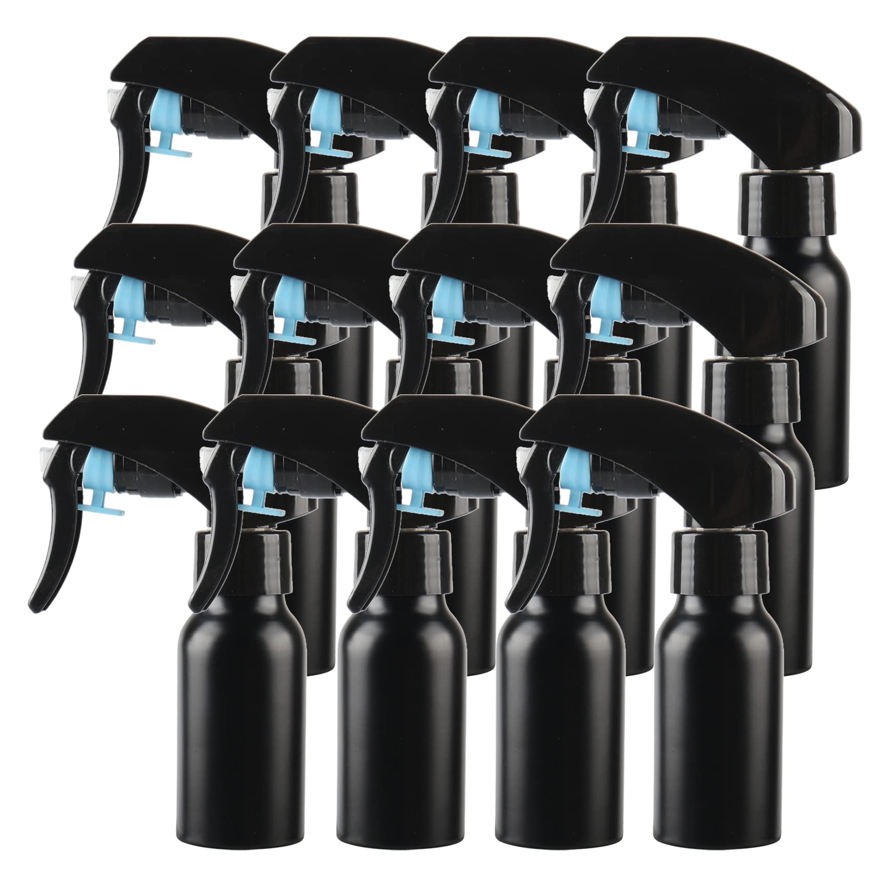 24 Stück 50 ml Leere Aluminium Sprühflasche mit Transparent Sprühkopf Feinen Nebel Wassersprüher Zerstäuber für Pflanzen Blumen Reinigung Garten Kosmetik Küche Reinigung Friseur, Trichter