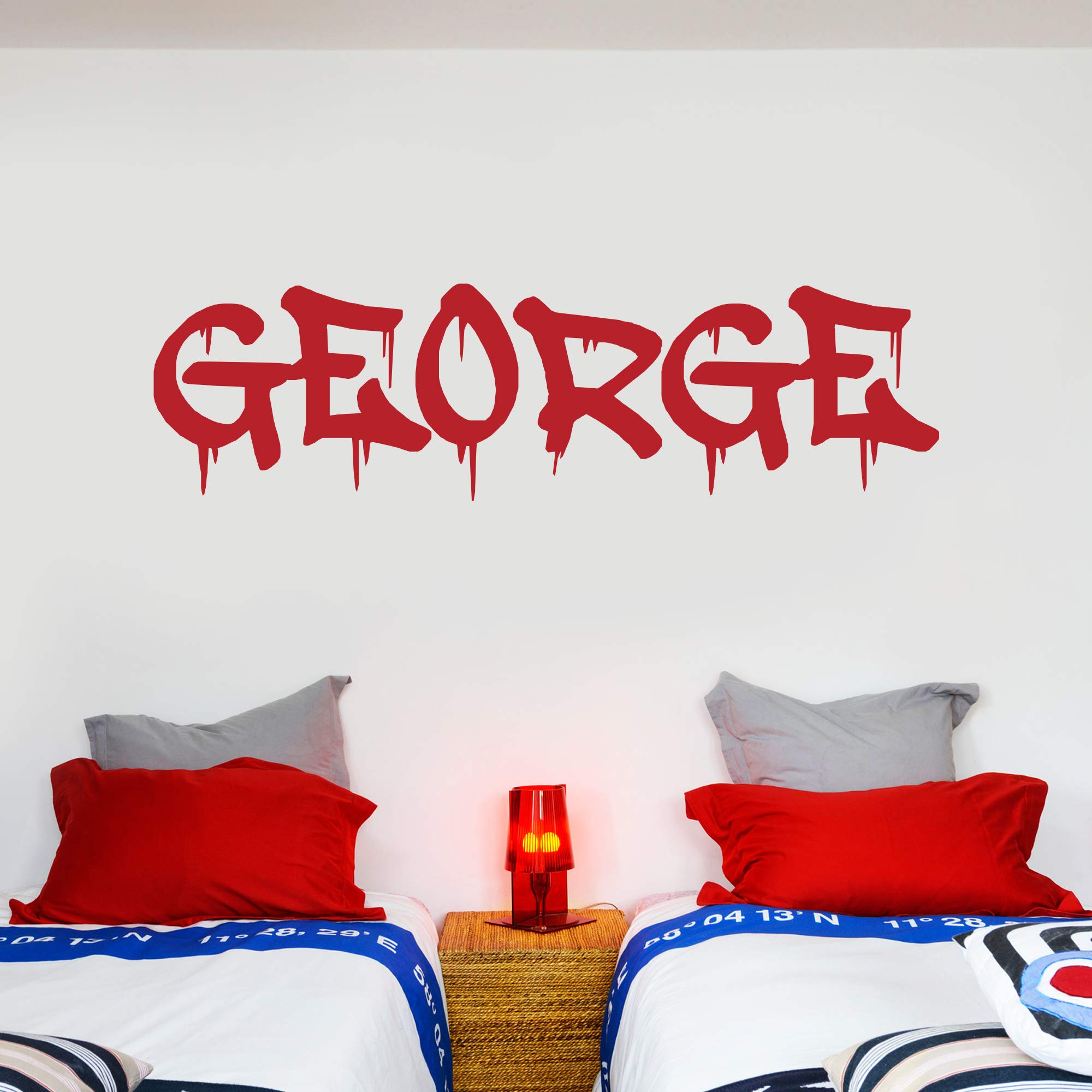 Beautiful Game Dripping Graffiti Name Wall Decal Kids Bedroom Sticker Art Mural Children (120cm width x 60cm height)