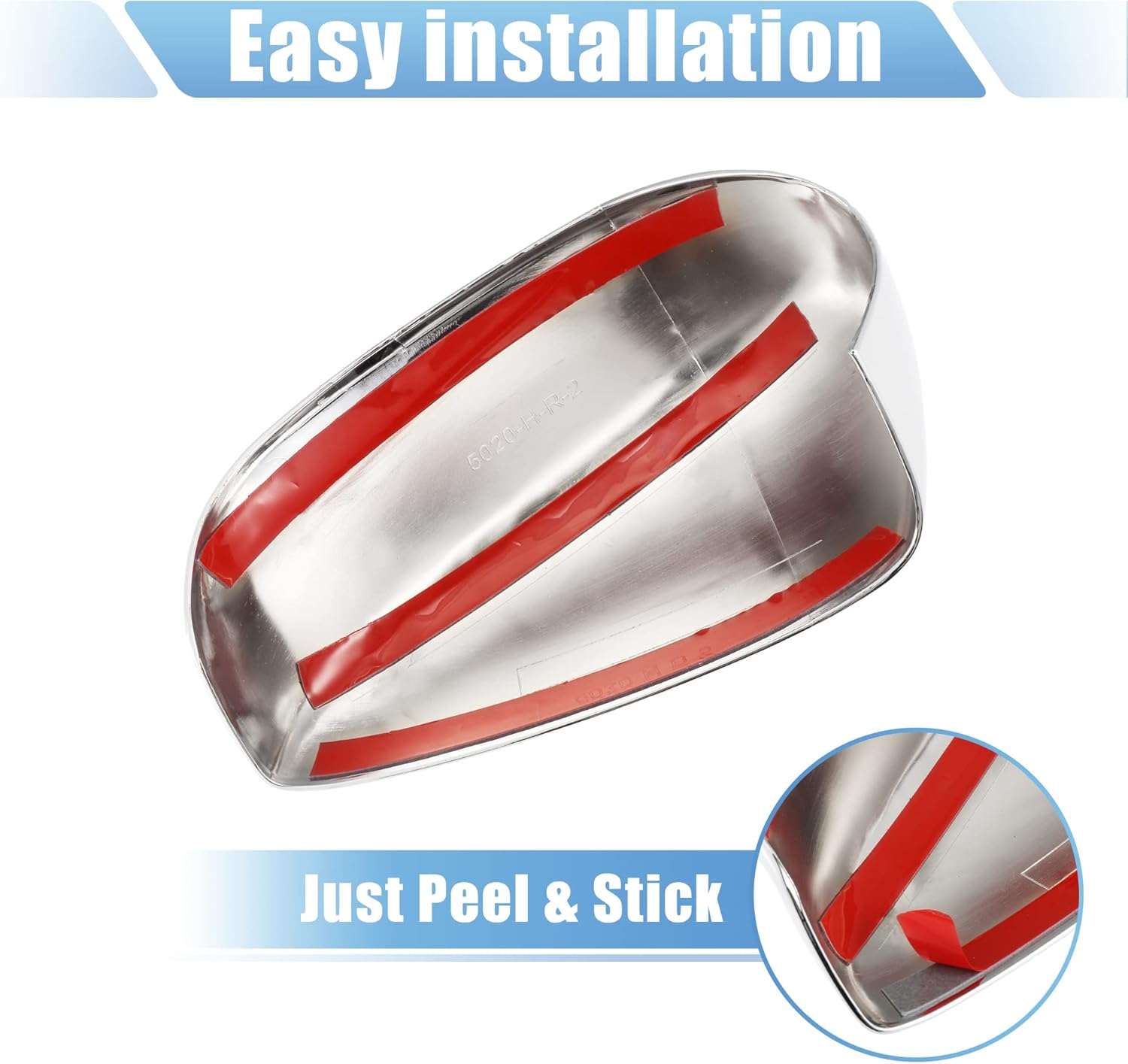 X AUTOHAUX Pair Car Exterior Chrome Plated Power Top Half Mirror Cover Cap for Honda Accord 2008 2009 2010 2011 2012