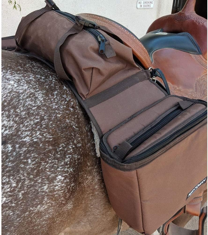 REINSMAN Insulated Leakproof Cooler Saddle Bag with Additional Cantle Bag and Straps