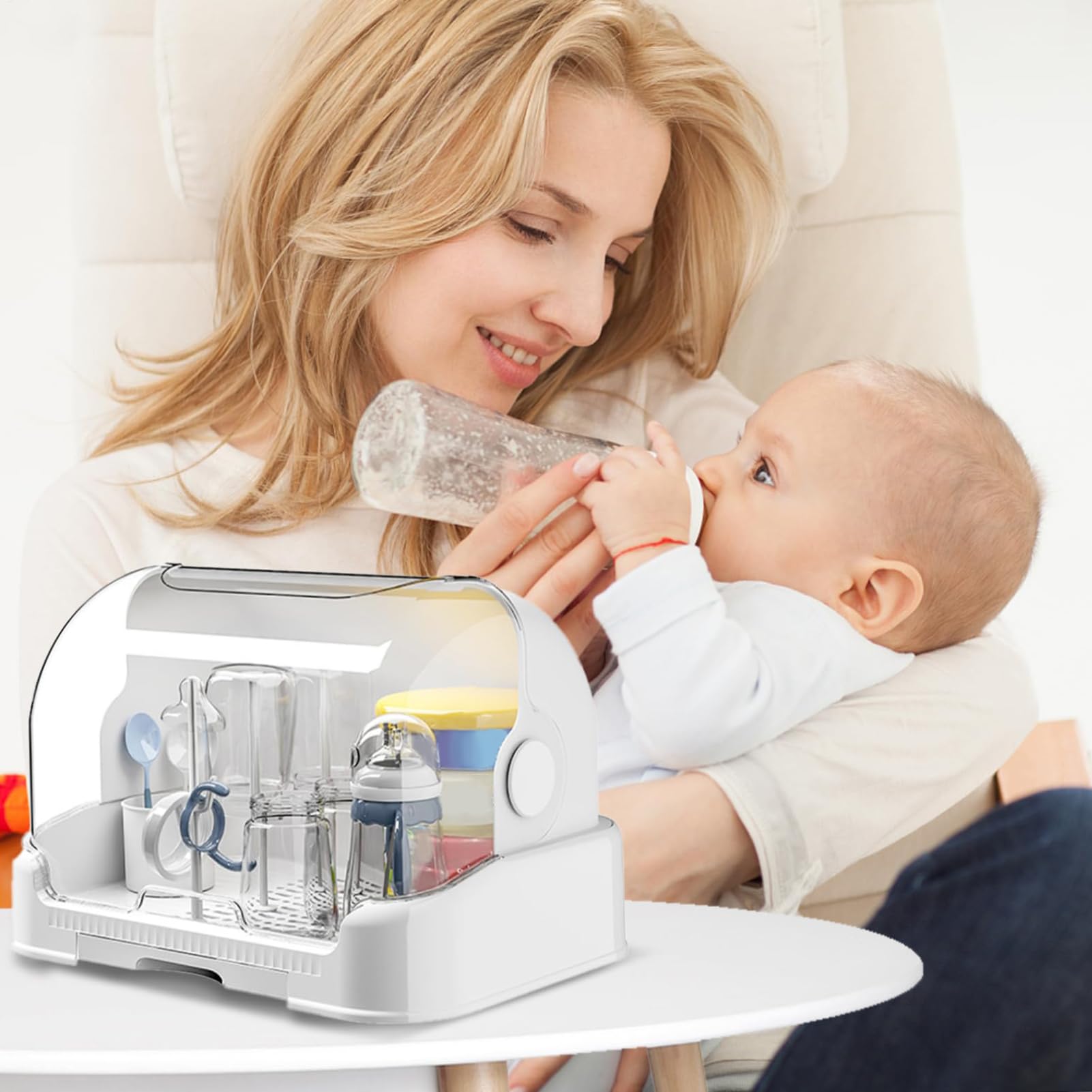 Almacenamiento de biberones para bebés: accesorio de alimentación infantil, abejas de enfermería | Soporte dividido con diseño portátil, herramienta de fregadero, accesorio apto para viajes